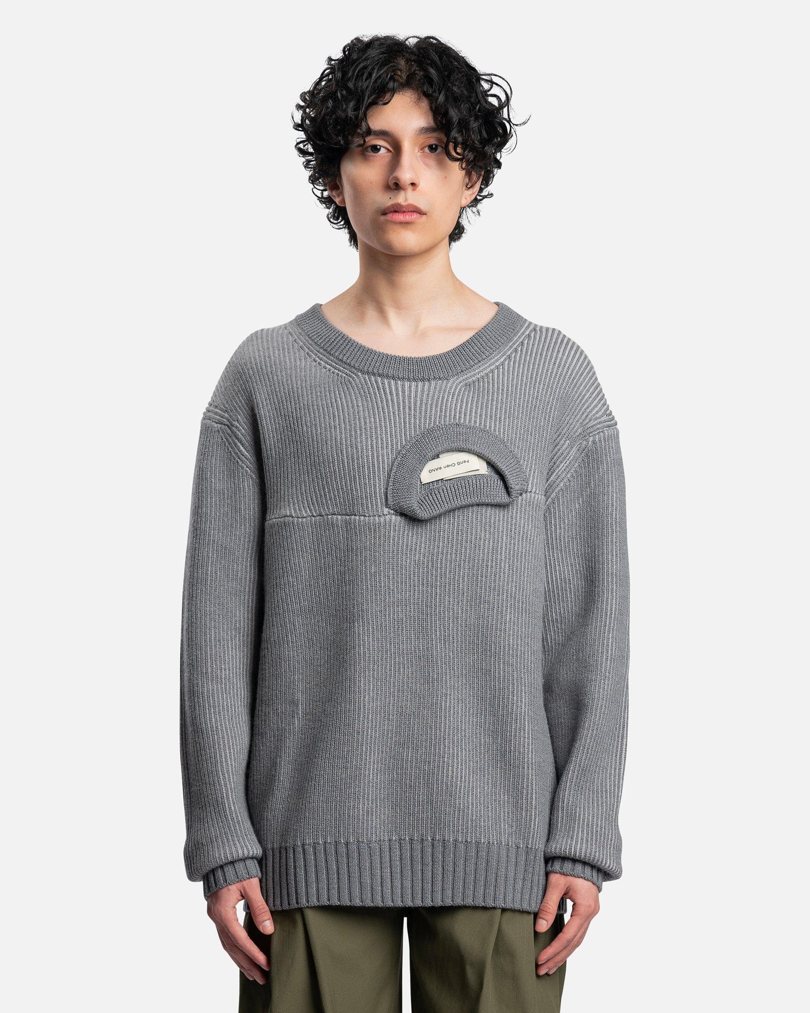 2 in 1 Pullover Sweater in Grey