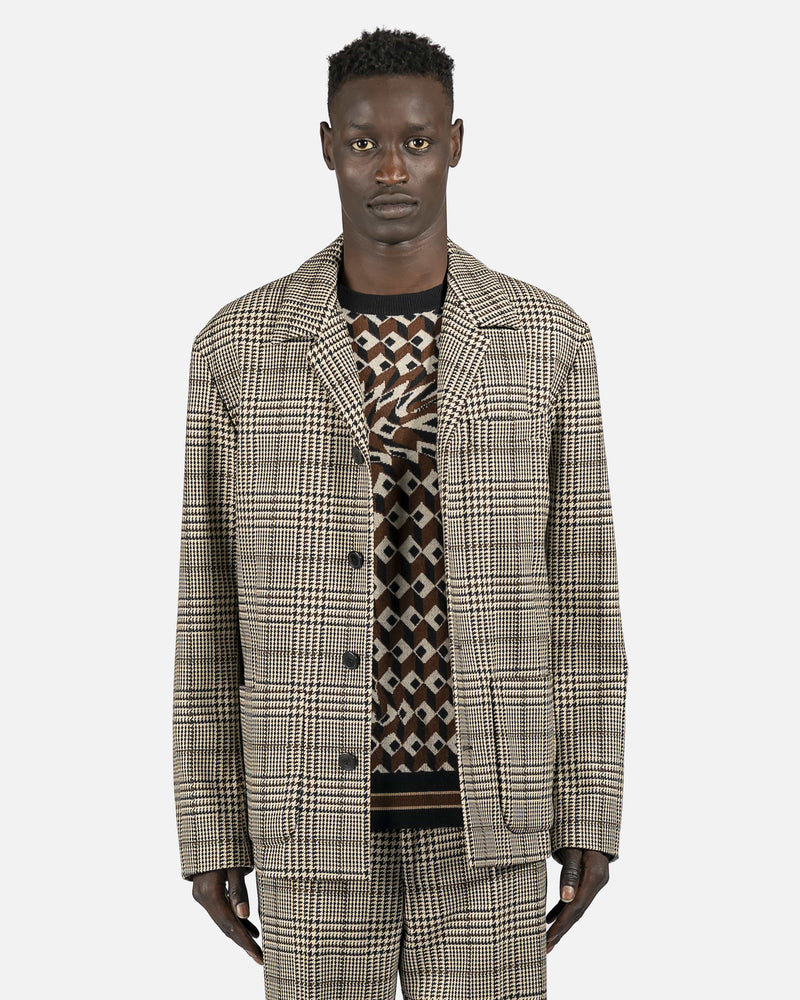 Dries Van Noten Men's Jackets Bayo Jacket in Beige Check