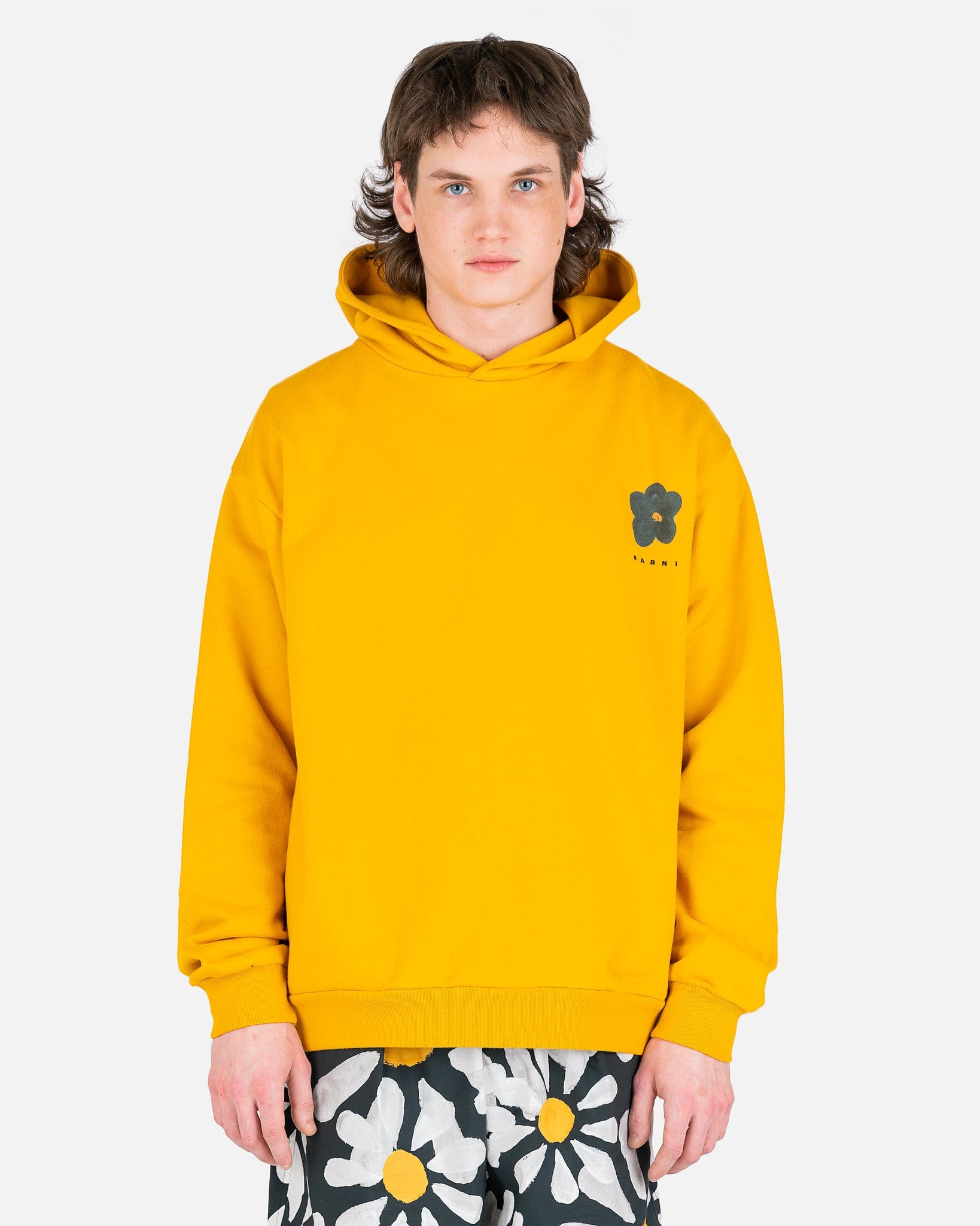 Black Daisy Organic Sweatshirt in Gold