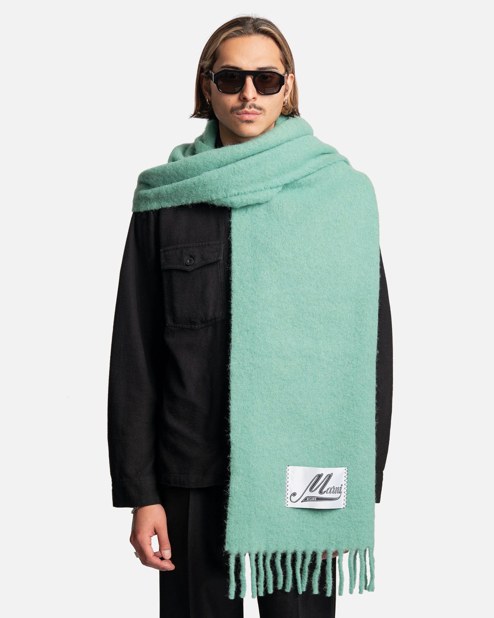 最新作特価 新品 MARNI 23ss STRIPED BRUSHED WOOL SCARF | anandmh.in