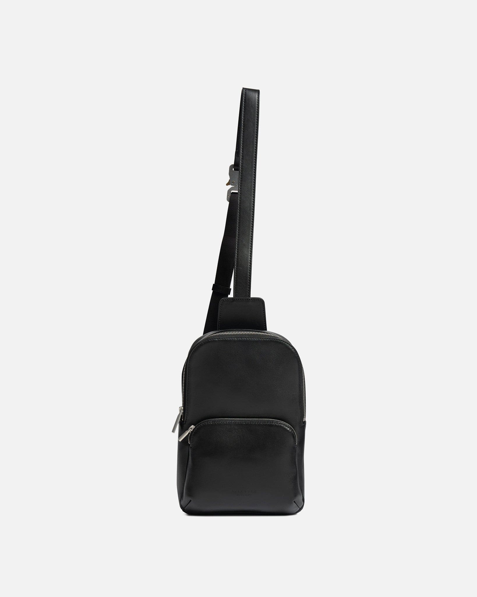 Buckle Leather Small Crossbody Bag in Black – SVRN