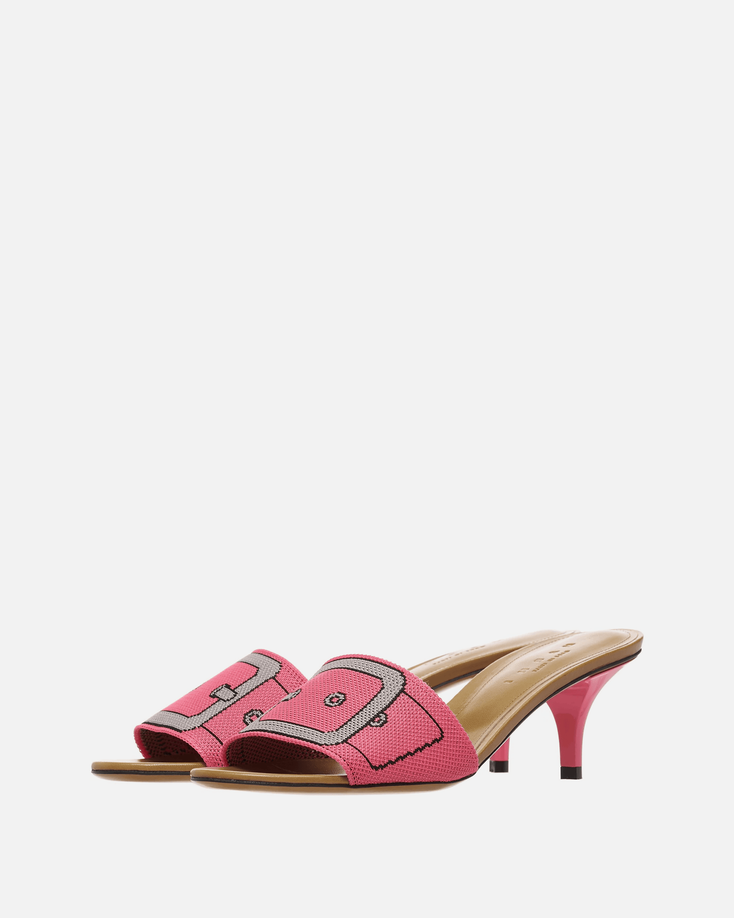 Marni Women Heels Buckle Print Heels in Pink