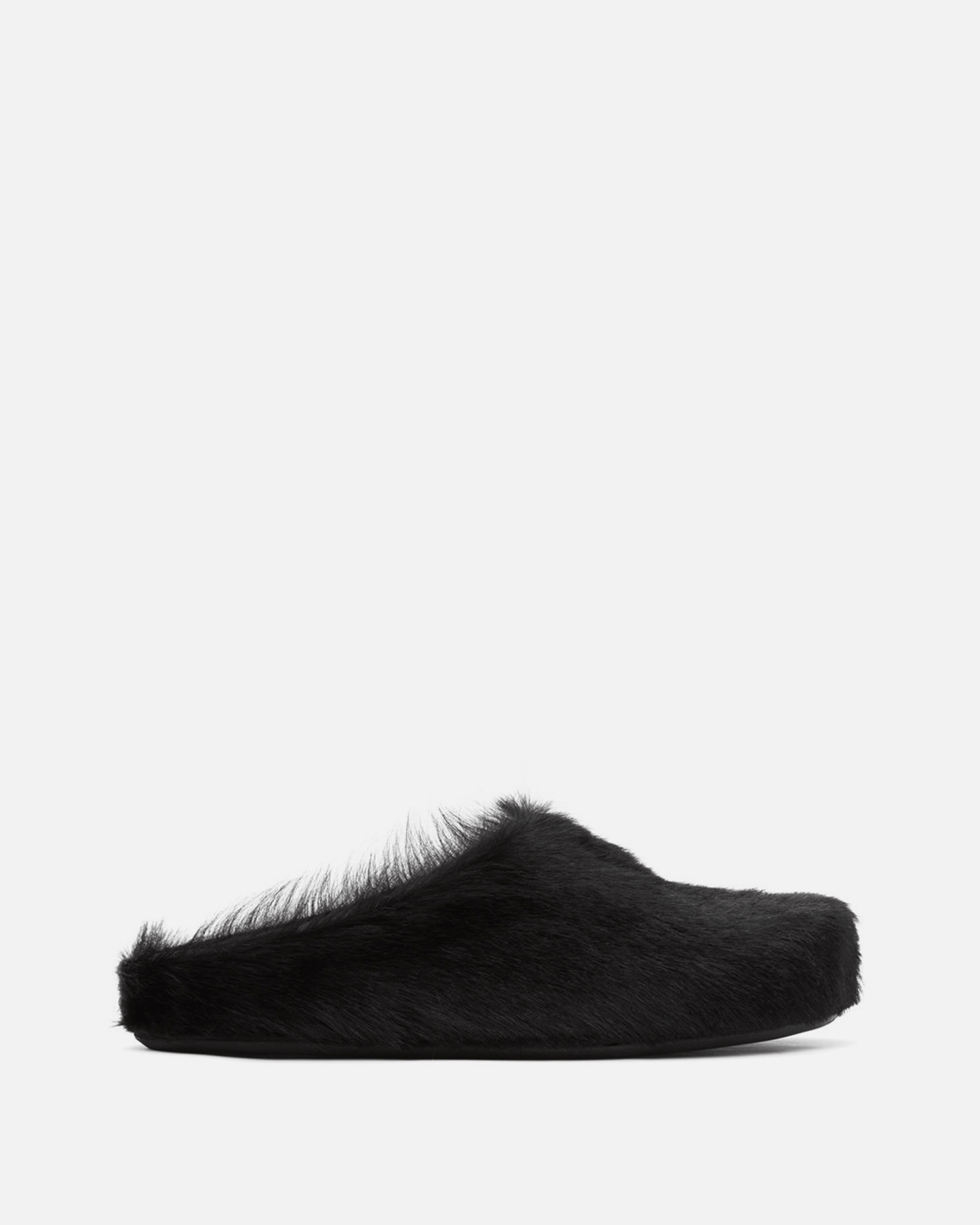 Marni Men's Shoes Calf-Hair Sabot in Black