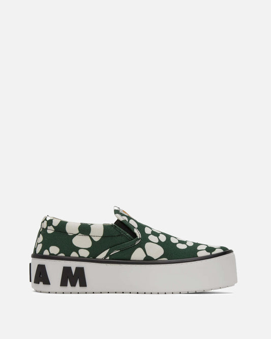 Marni Women Sneakers Carhartt Paw Slip On in Forest Green