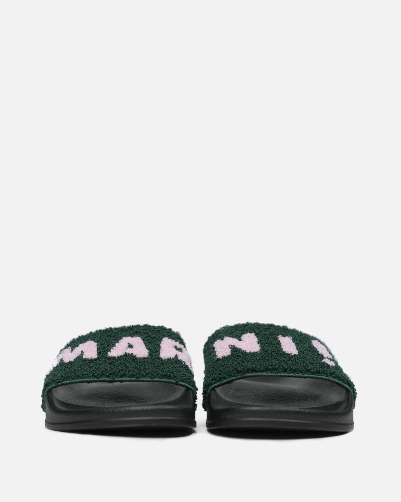 Marni Unisex Sandals Ciabatta Slide in Green/Pink