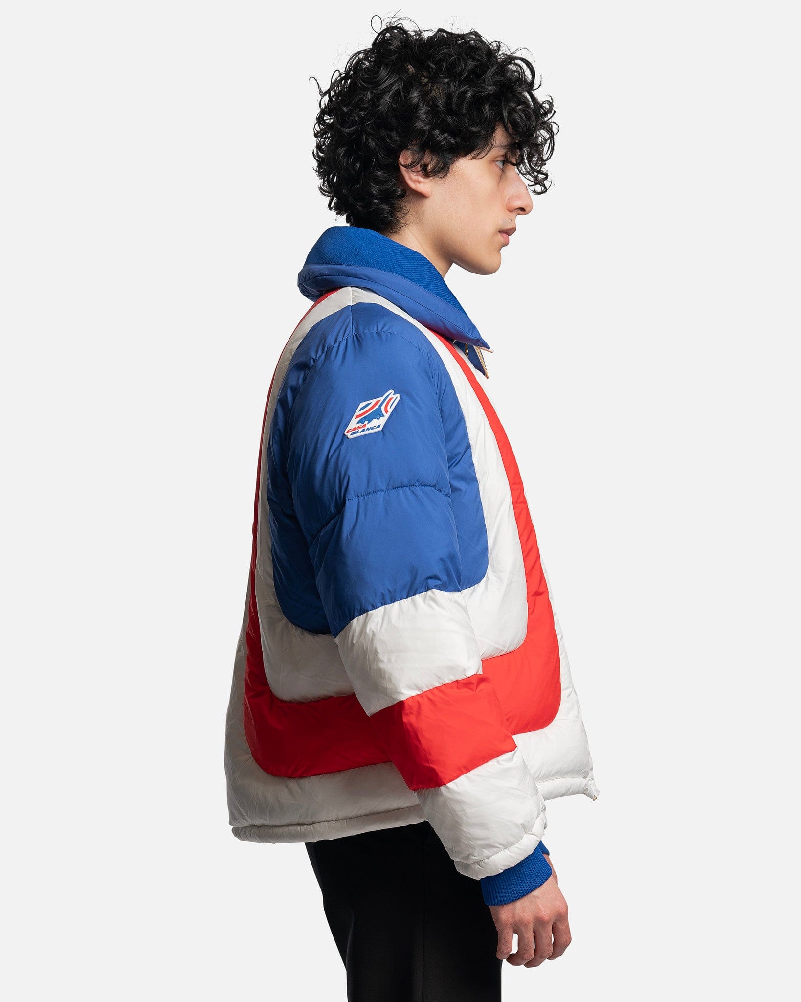 Red white sales blue puffer jacket