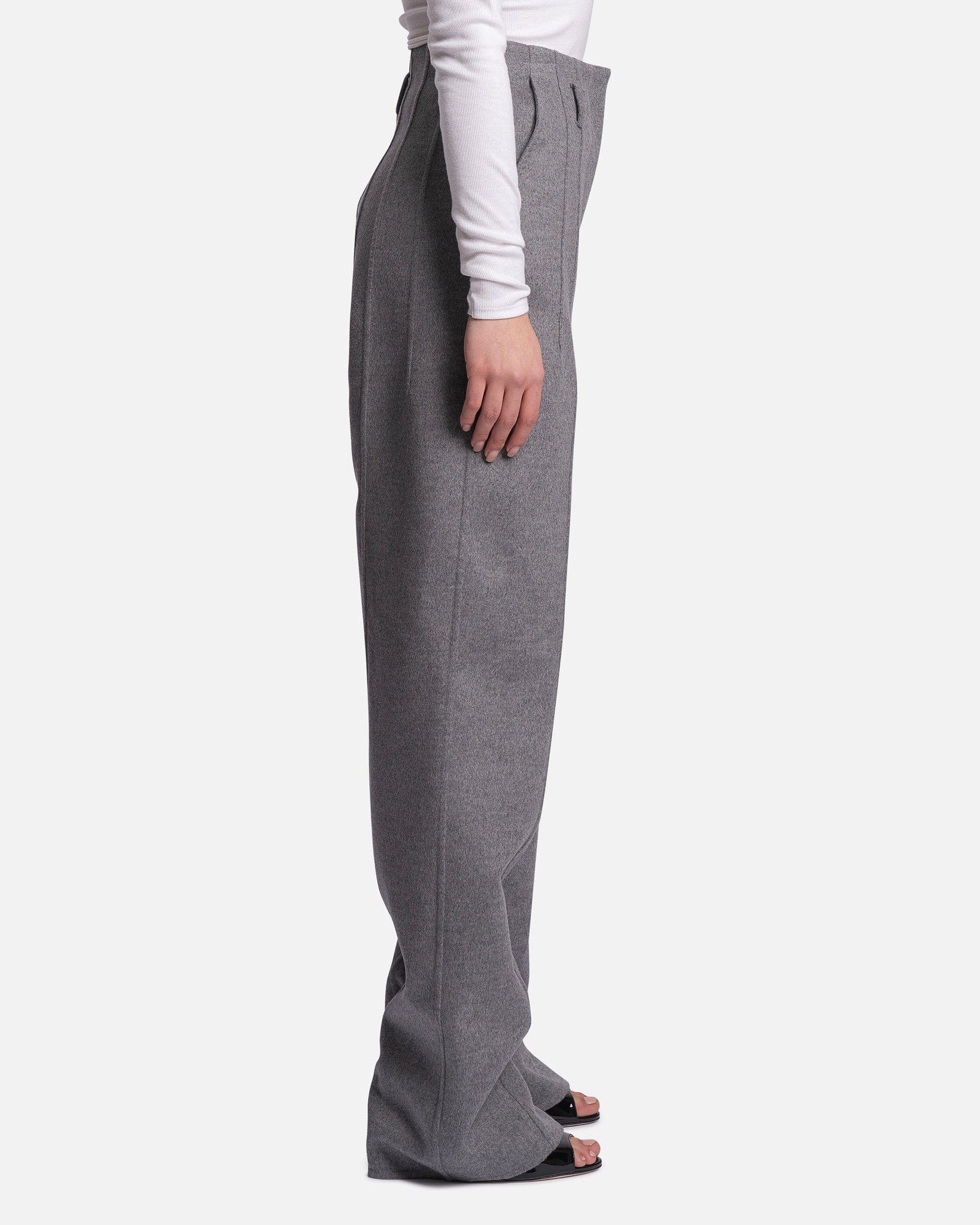 Double-Face Darted Pant in Cool Grey