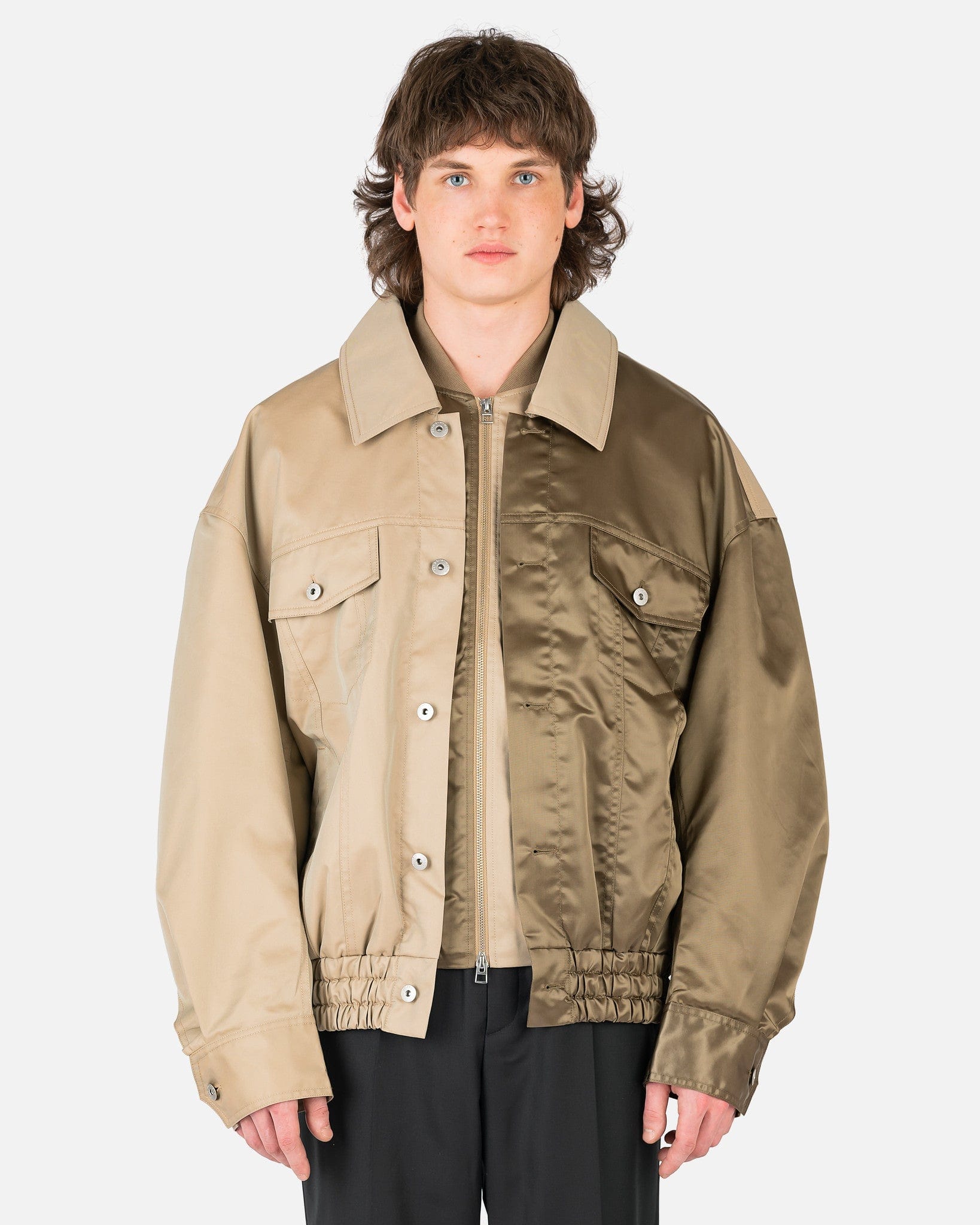 Double Paneled Jacket in Khaki – SVRN