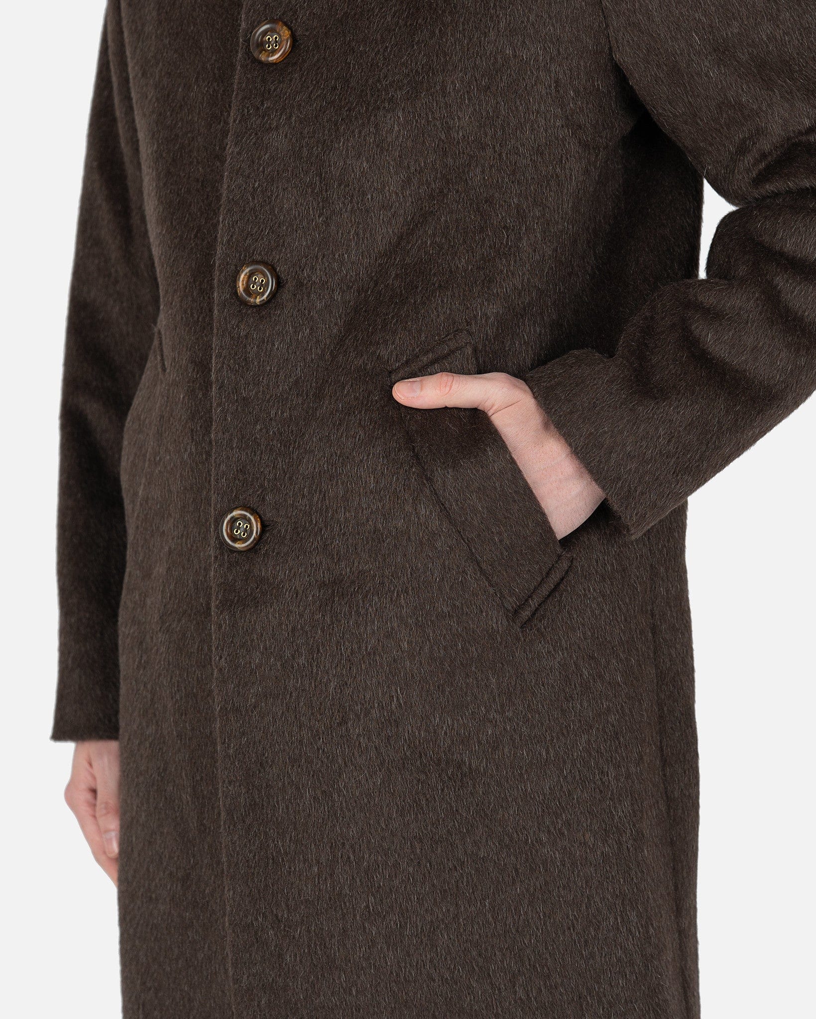 Esco Coat in Brown Mohair – SVRN