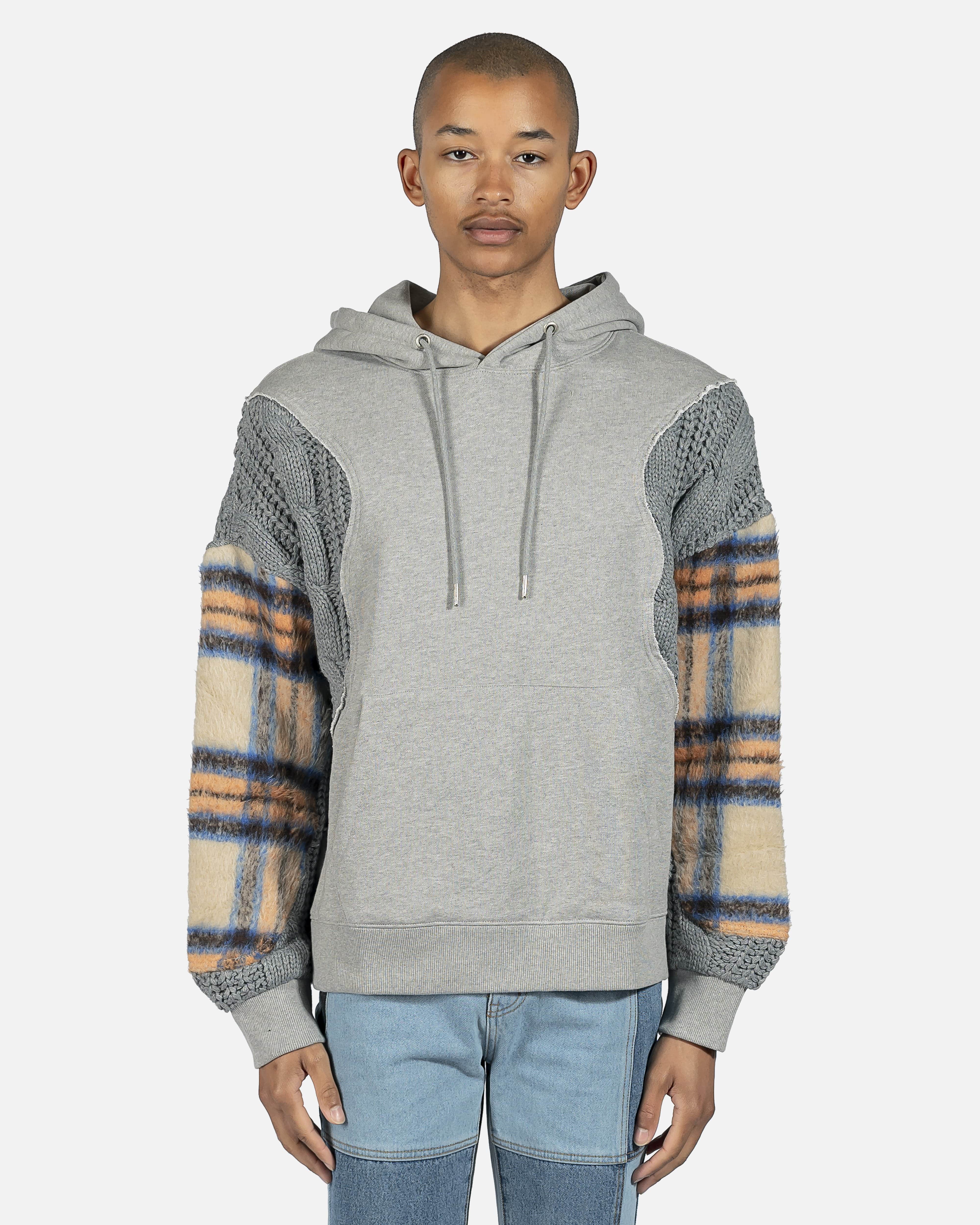 Fabric Contrast Antwerp Hoodie in Heather Grey – SVRN