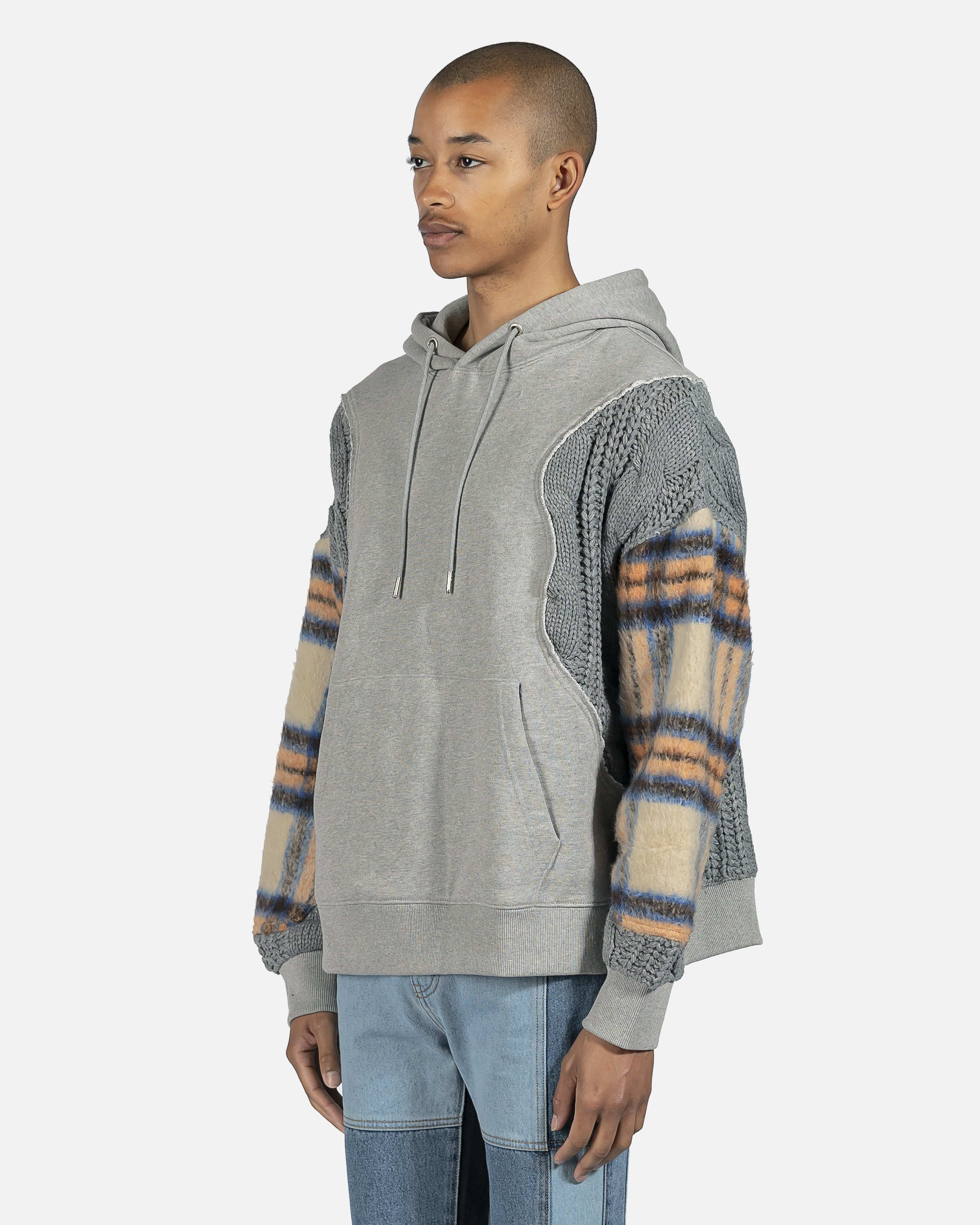 Fabric Contrast Antwerp Hoodie in Heather Grey – SVRN