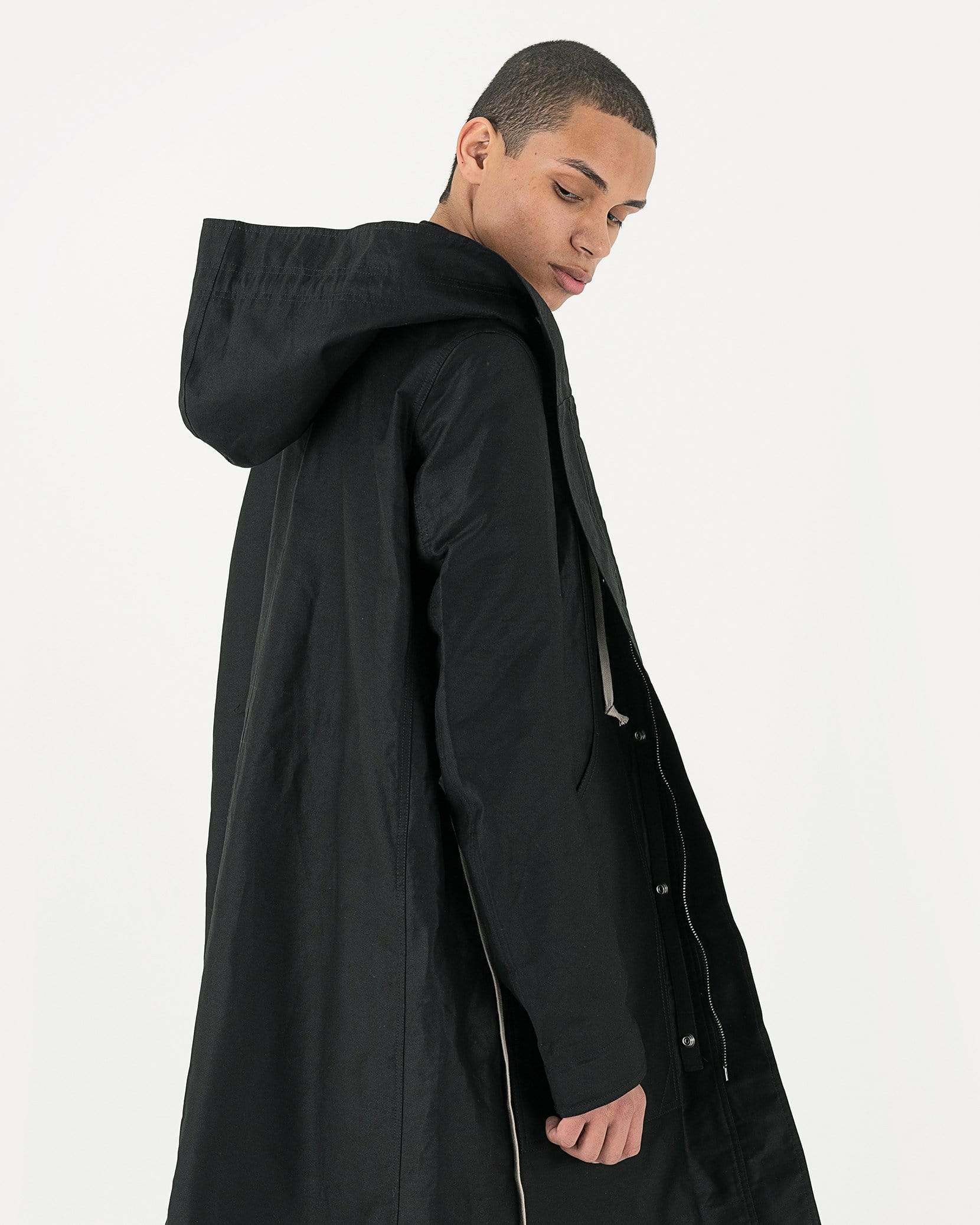 Fishtail Parka in Black by Rick Owens DRKSHDW – SVRN