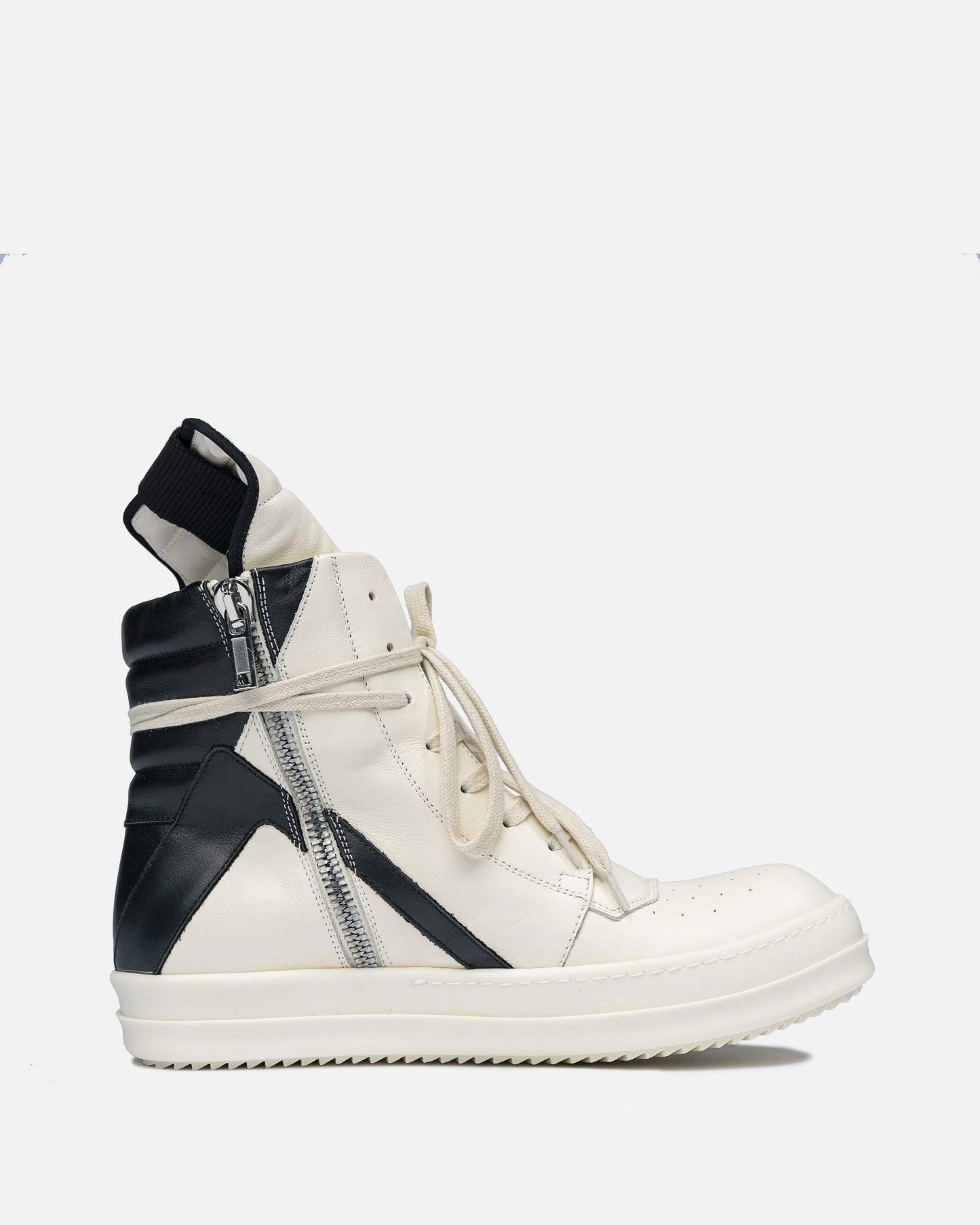 Rick Owens Men's Sneakers Geobasket in Milk/Black