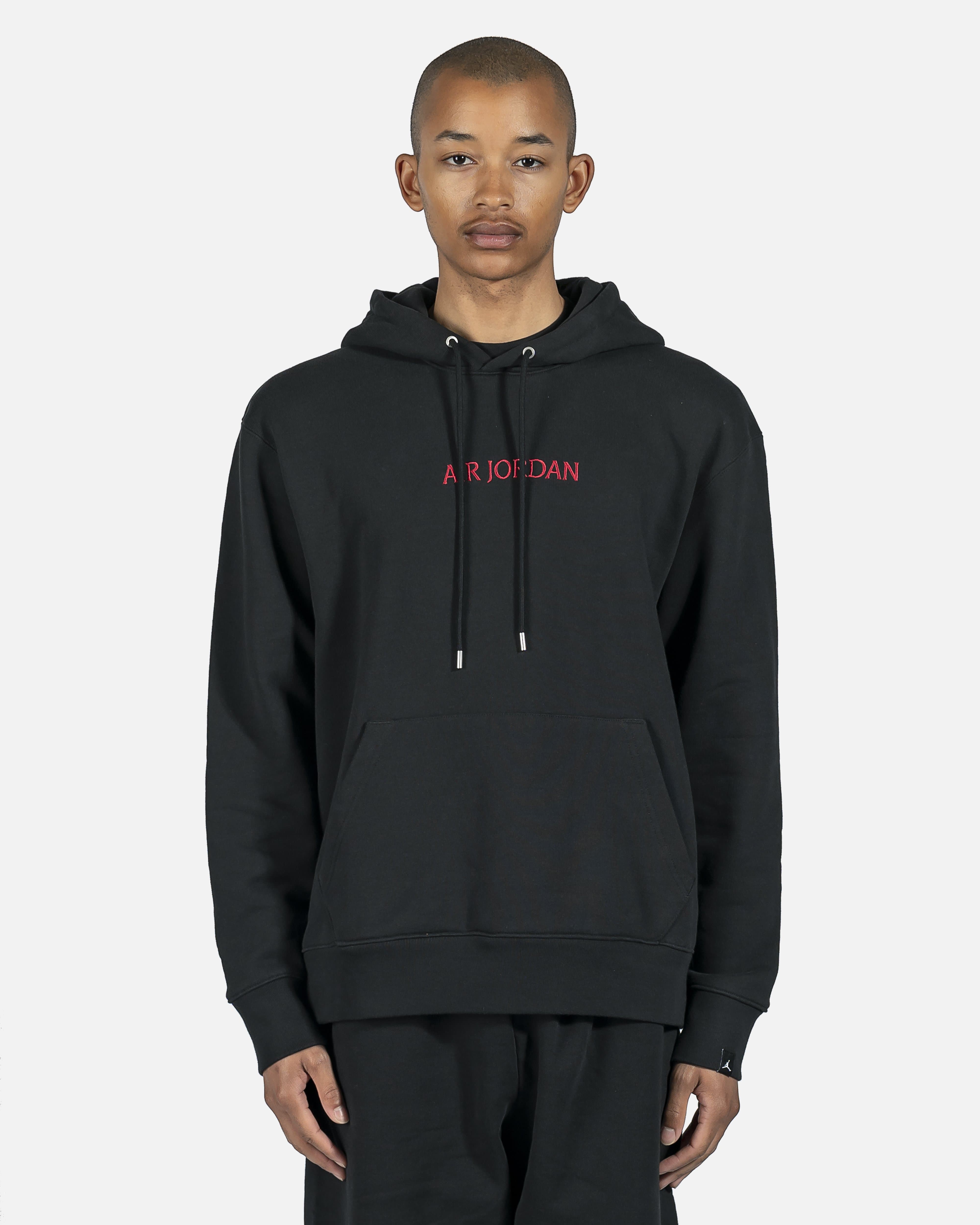 Black red shop jordan hoodie