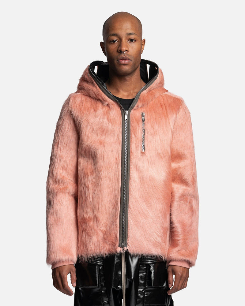 Rick Owens Men's Jackets Long Hair Gimp Jacket in Dirty Pink