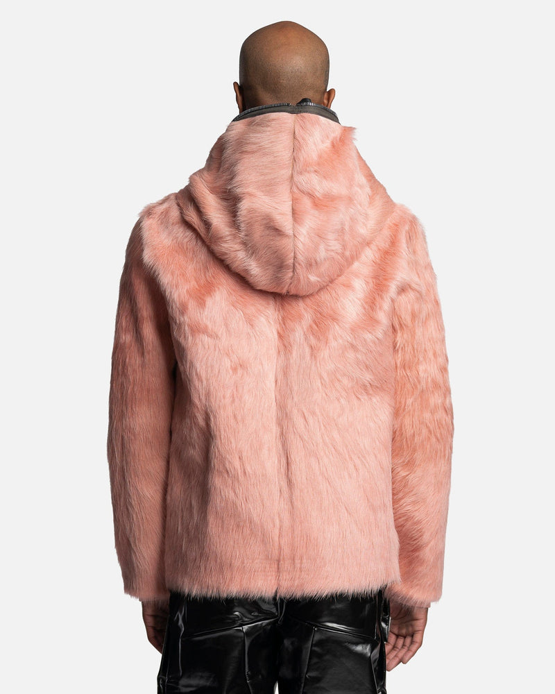 Rick Owens Men's Jackets Long Hair Gimp Jacket in Dirty Pink