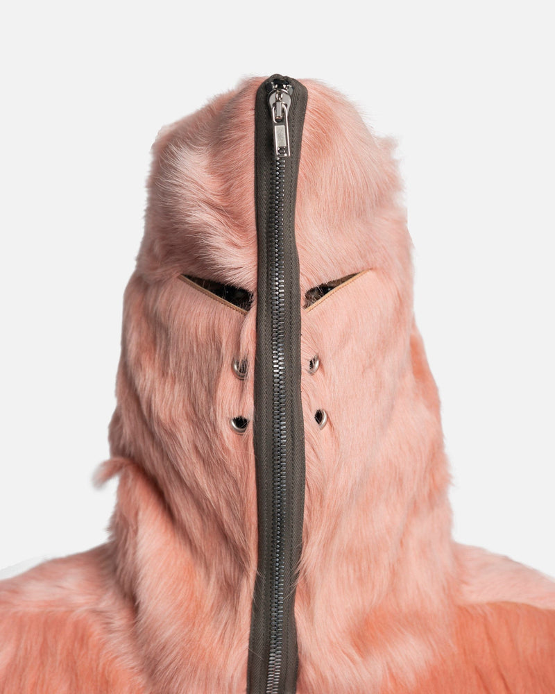 Rick Owens Men's Jackets Long Hair Gimp Jacket in Dirty Pink