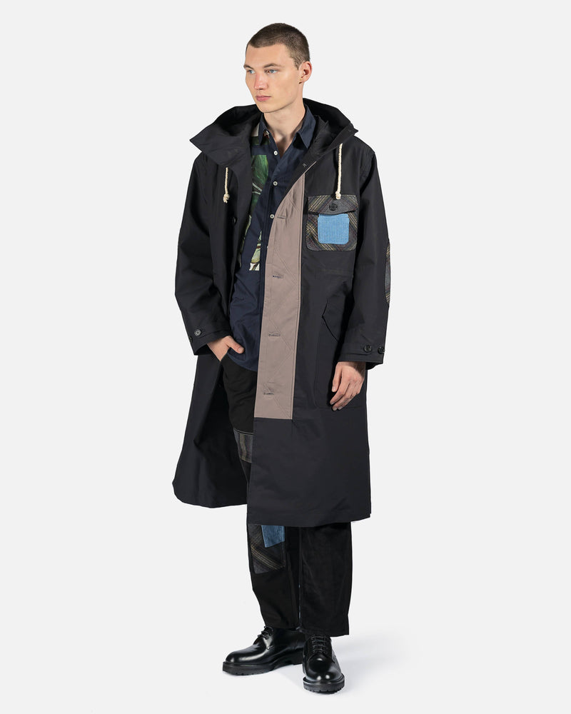 JW Anderson Men's Coat Long Parka in Black