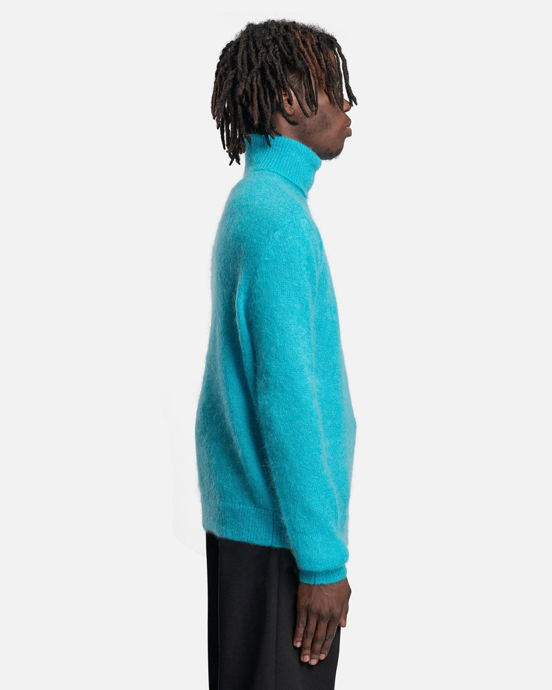 Botter Men's Sweater Mohair Knitted Sweater Turtleneck in Botter Blue