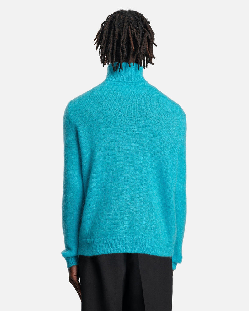 Botter Men's Sweater Mohair Knitted Sweater Turtleneck in Botter Blue