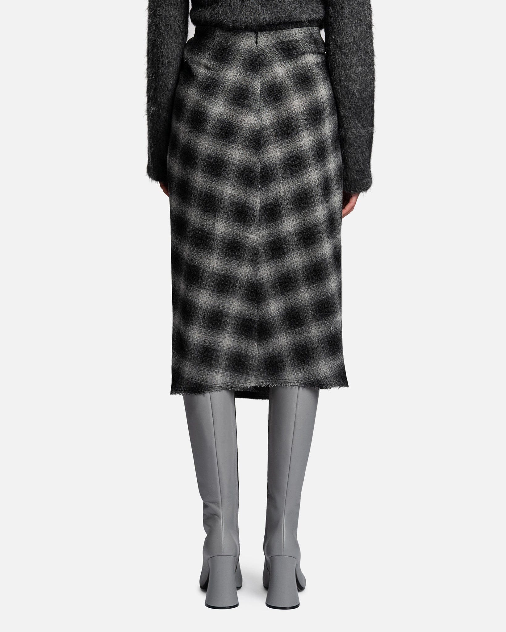 Nicole Checked Skirt in Anthracite