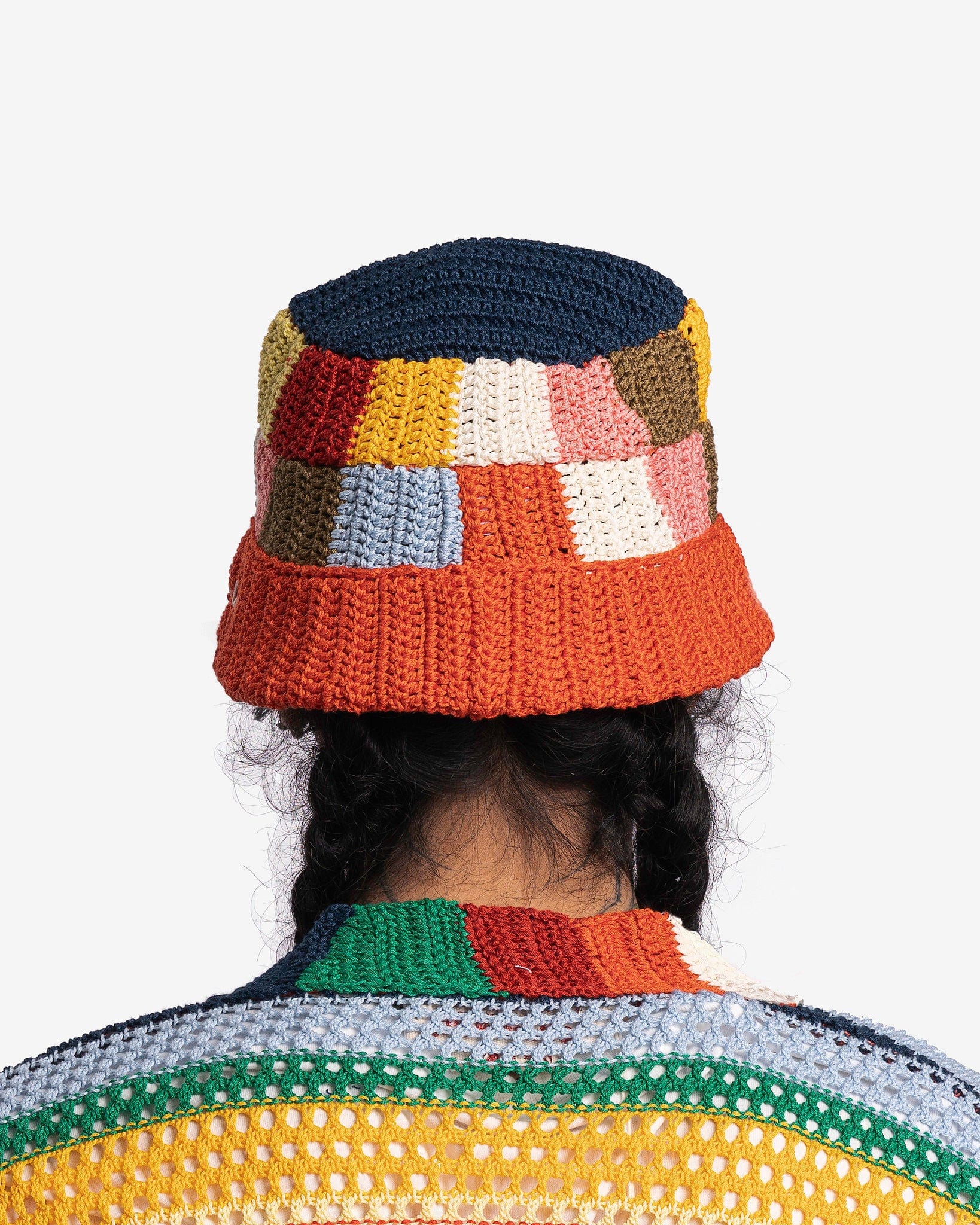 No Vacancy Inn Cotton Cable Knit Hat in Multi