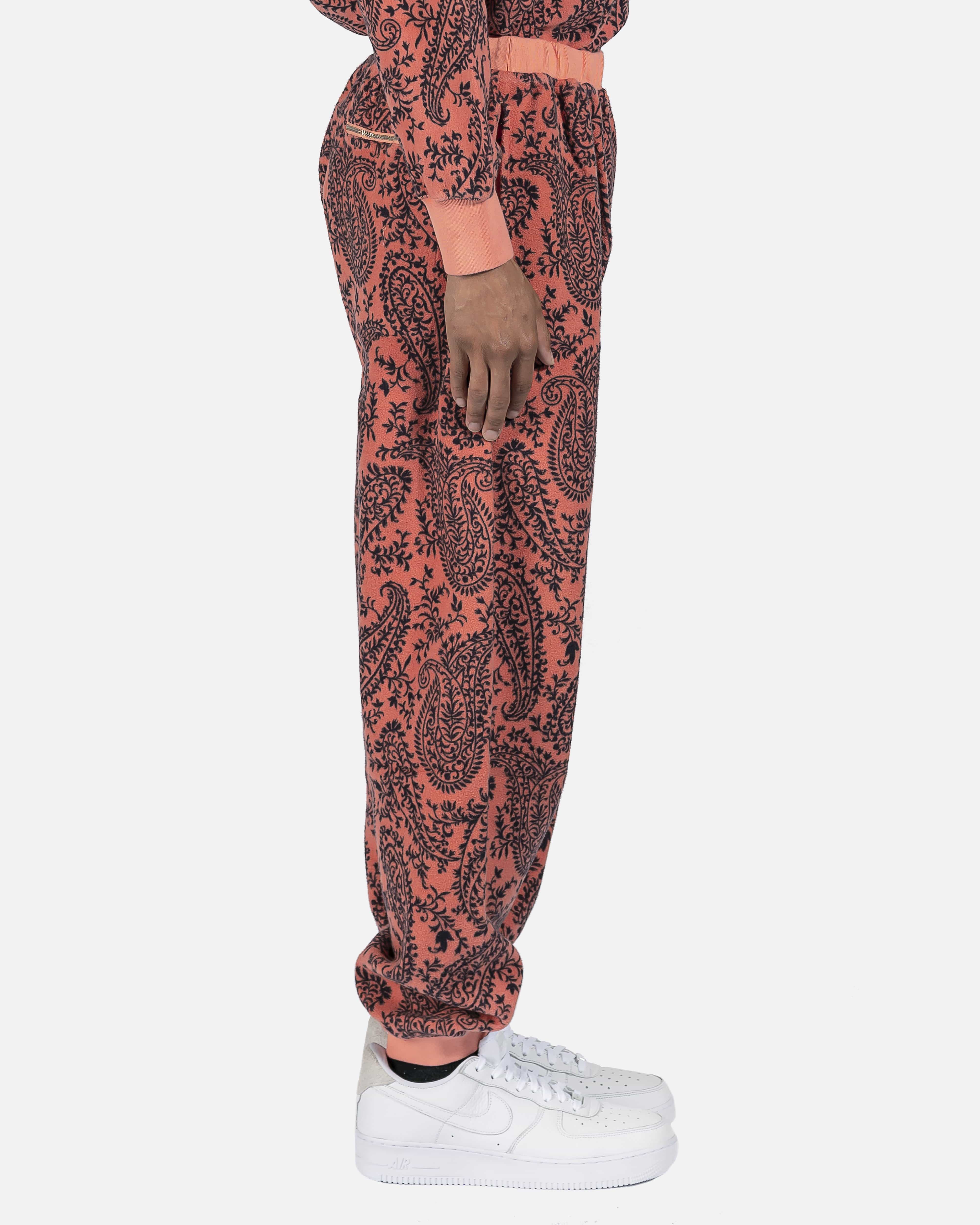 Paisley Reverse Fleece Sweatpant in Coral – SVRN