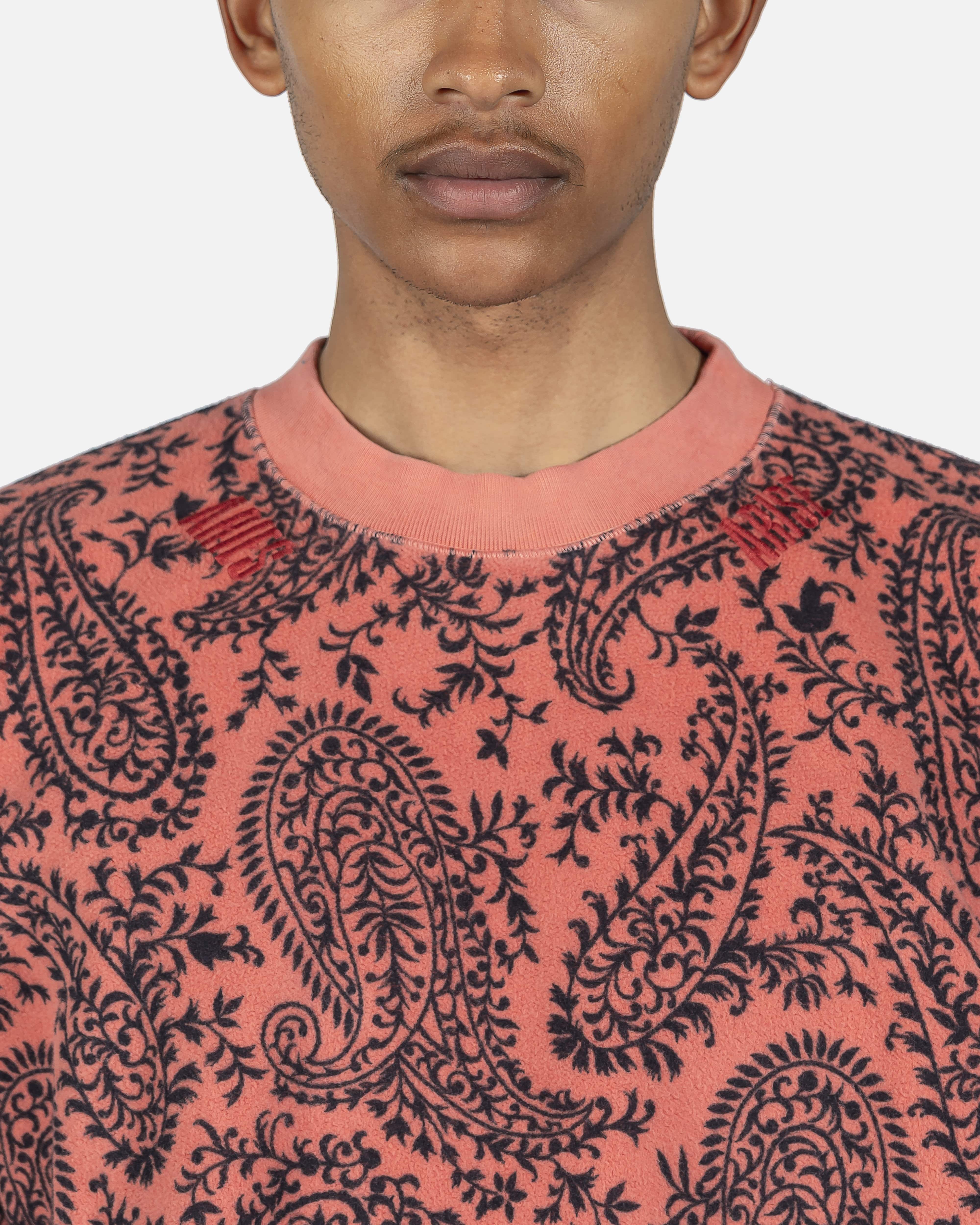 Paisley Reverse Fleece Sweatshirt in Coral – SVRN