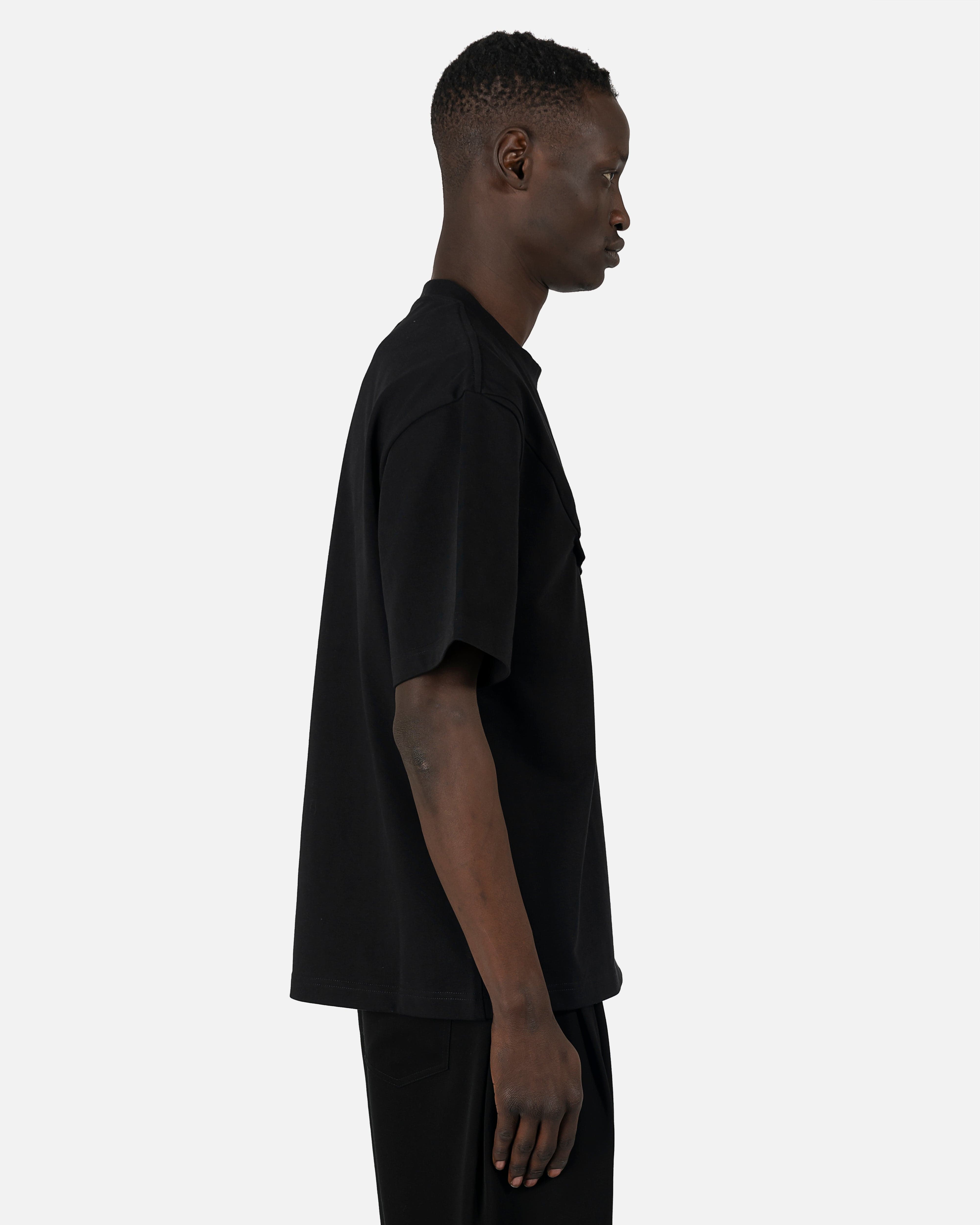 Panelled Collar T-Shirt in Black – SVRN