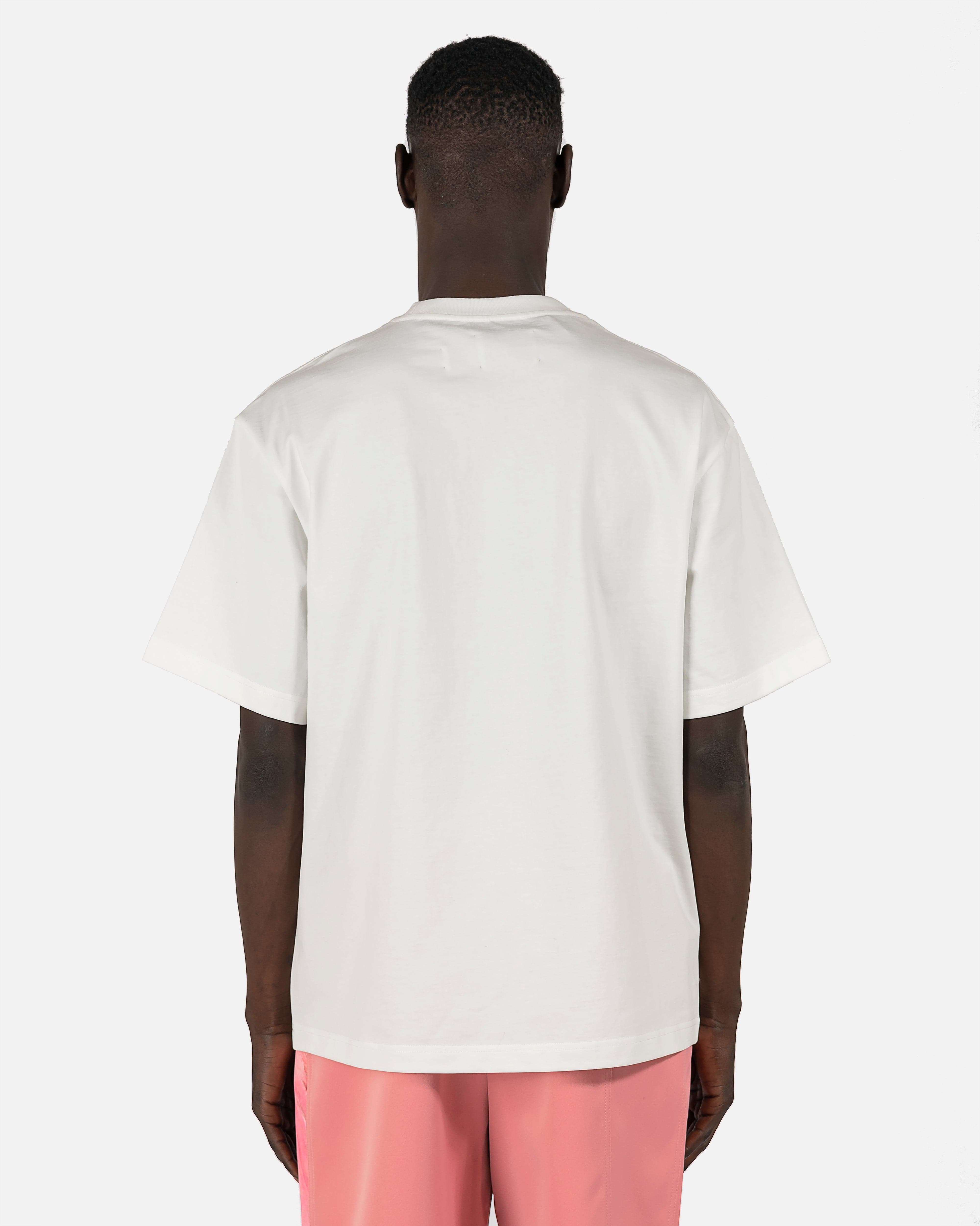 Panelled Collar T-Shirt in White