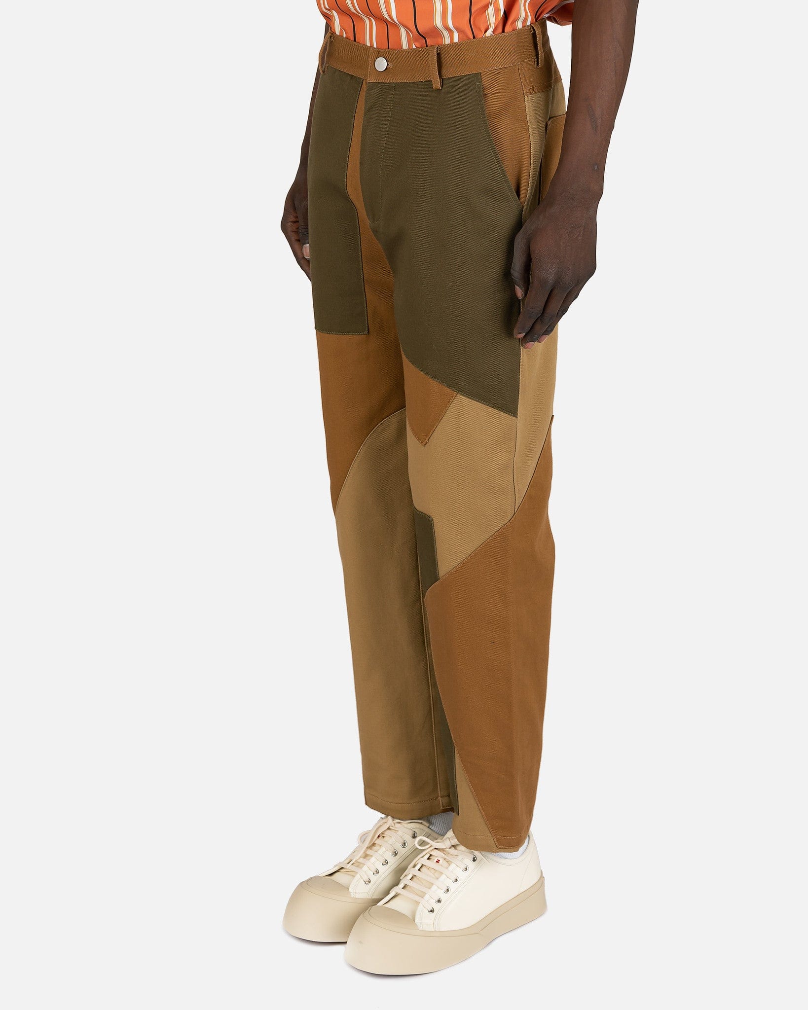 Patchwork Fatigue Trousers in Beige – SVRN