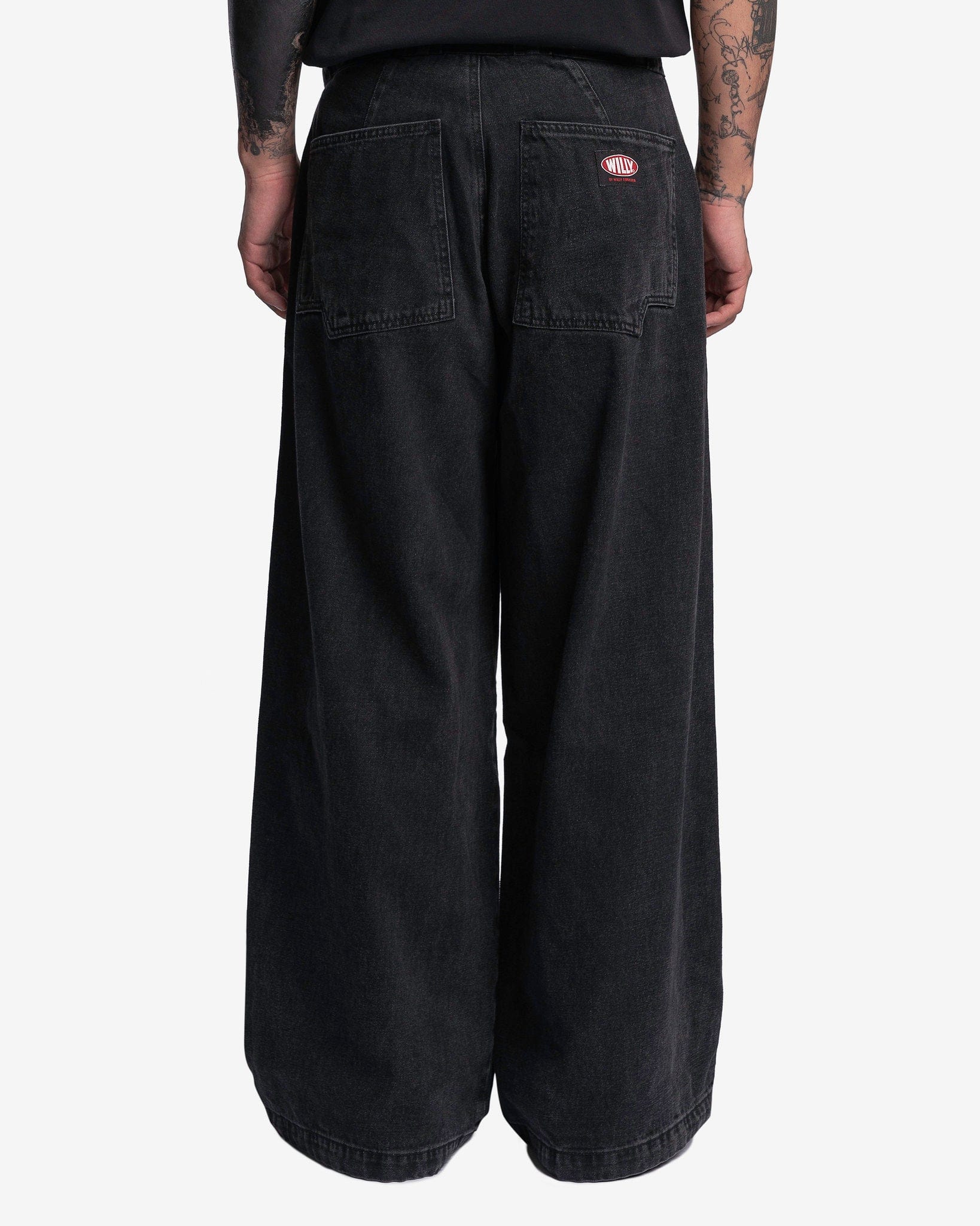 Raver Pants in Washed Black