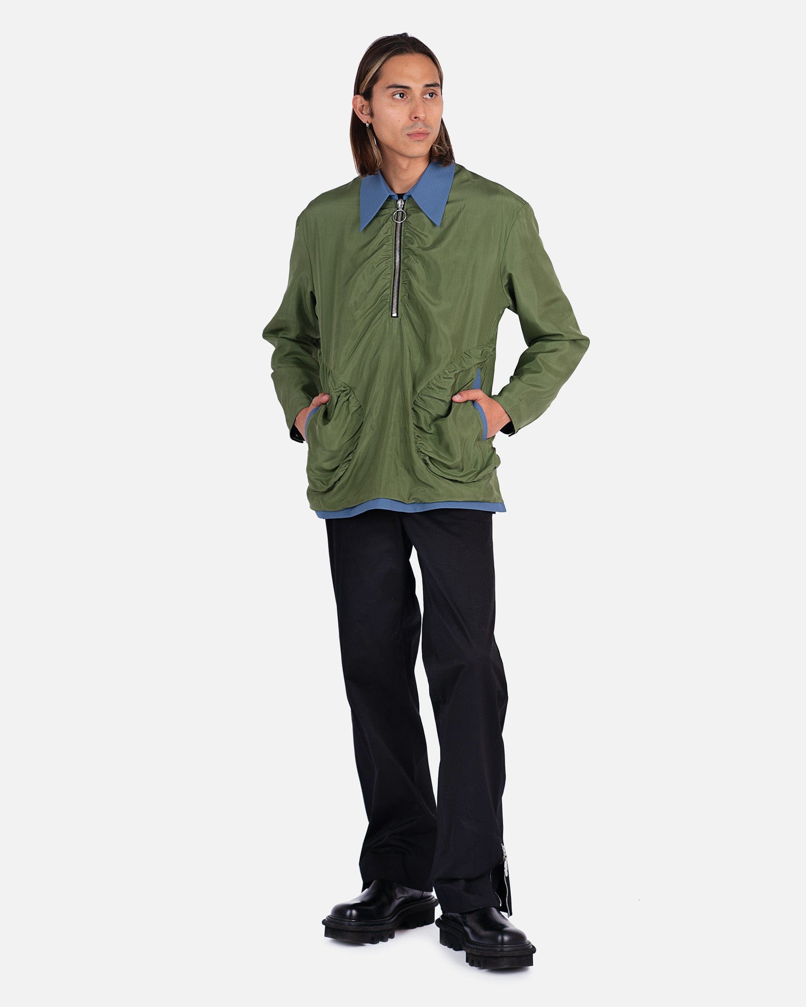 Sargon Overshirt in Green Umber – SVRN