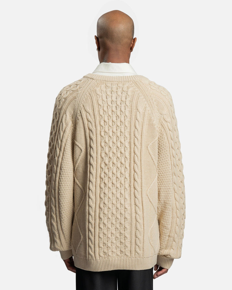 Sportswear Cable Knit Sweater in Rattan – SVRN