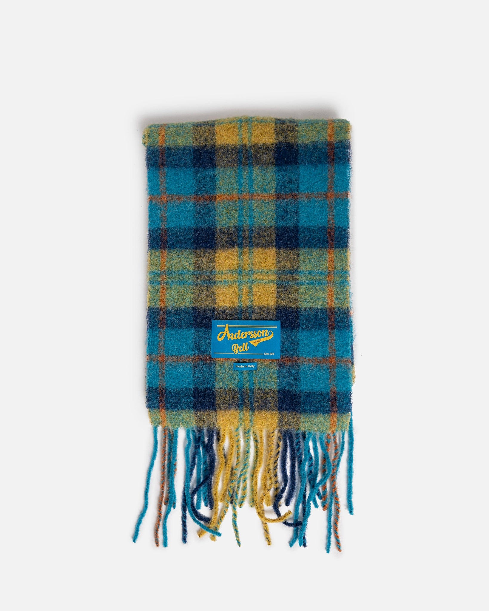 Stola Big Check Scarf in Blue