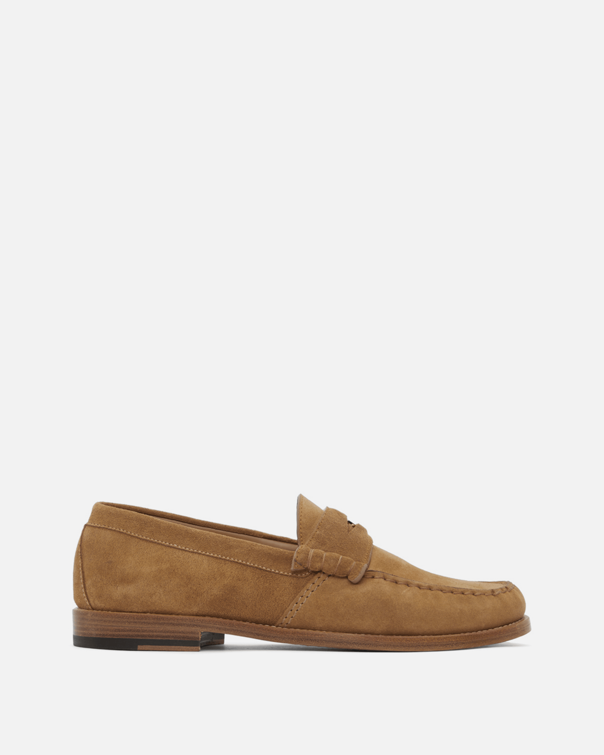 Rhude Men's Shoes Suede Penny Loafers in Tan