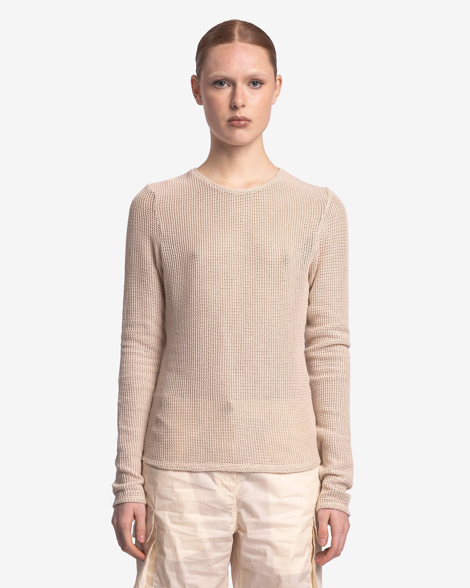 Super Slim Long Sleeve in Metallic Sand Rustic Mesh – SVRN