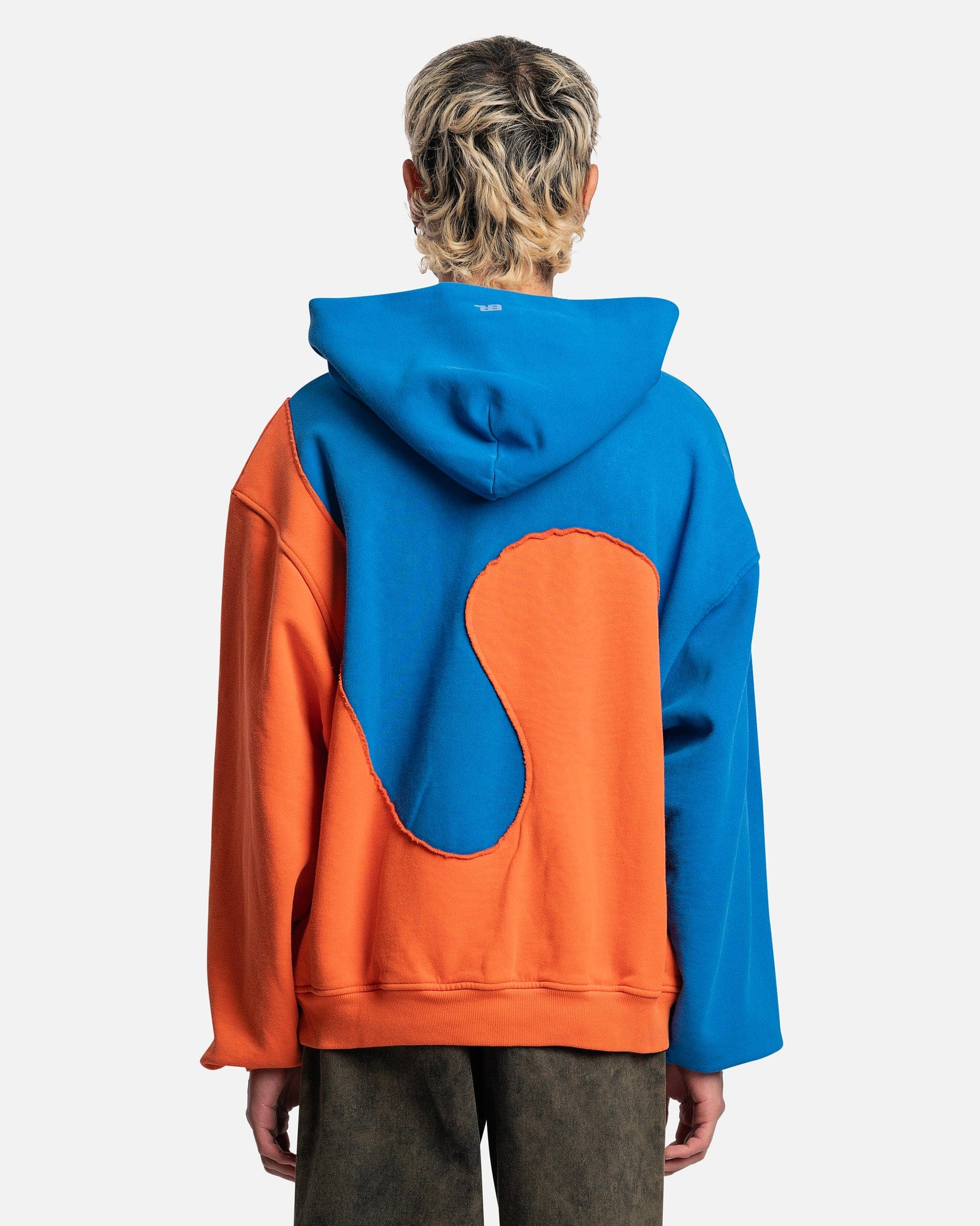 Swirl Fleece Hoodie Jersey in Blue/Orange – SVRN