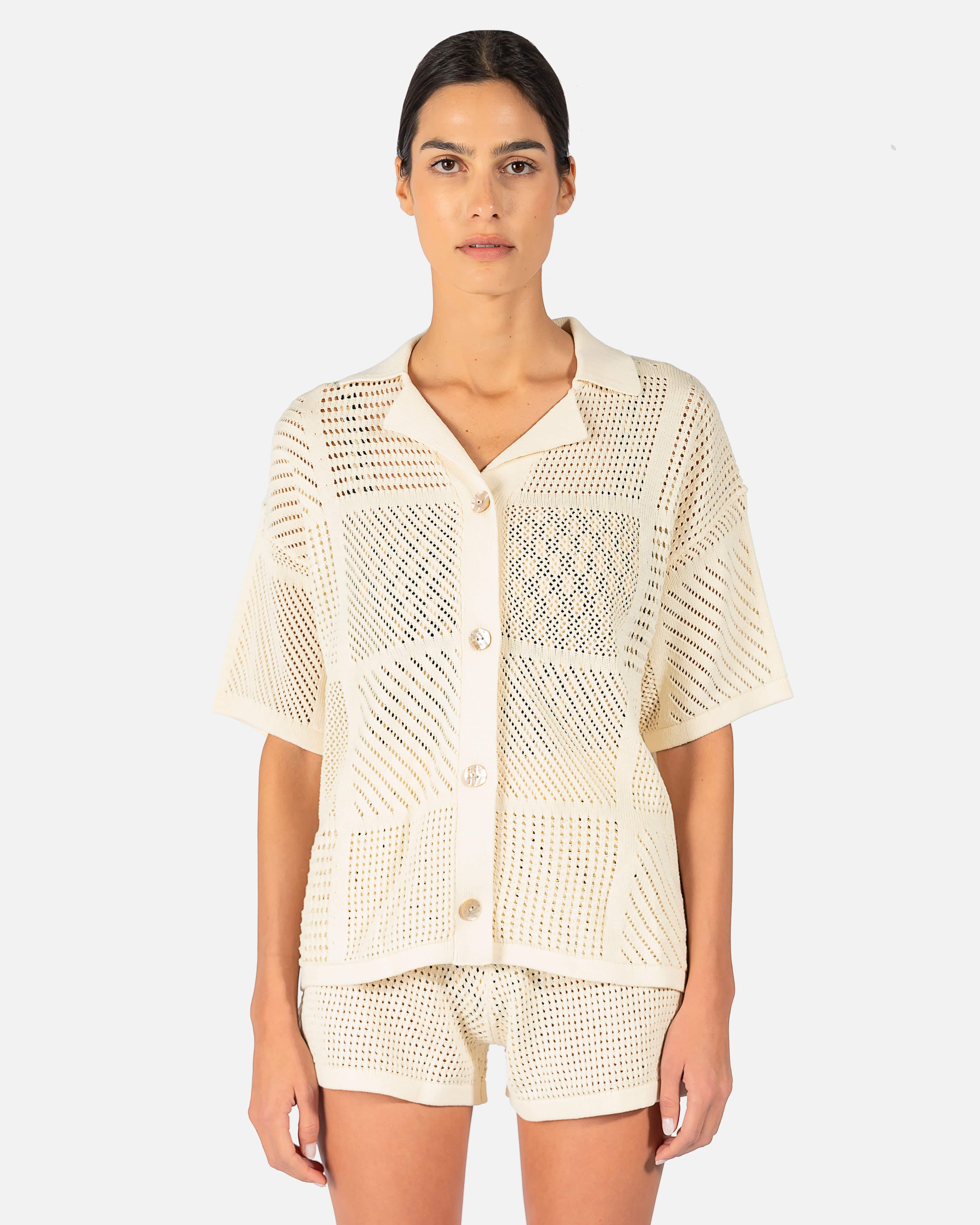 Talissa Textured Shirt in Creme