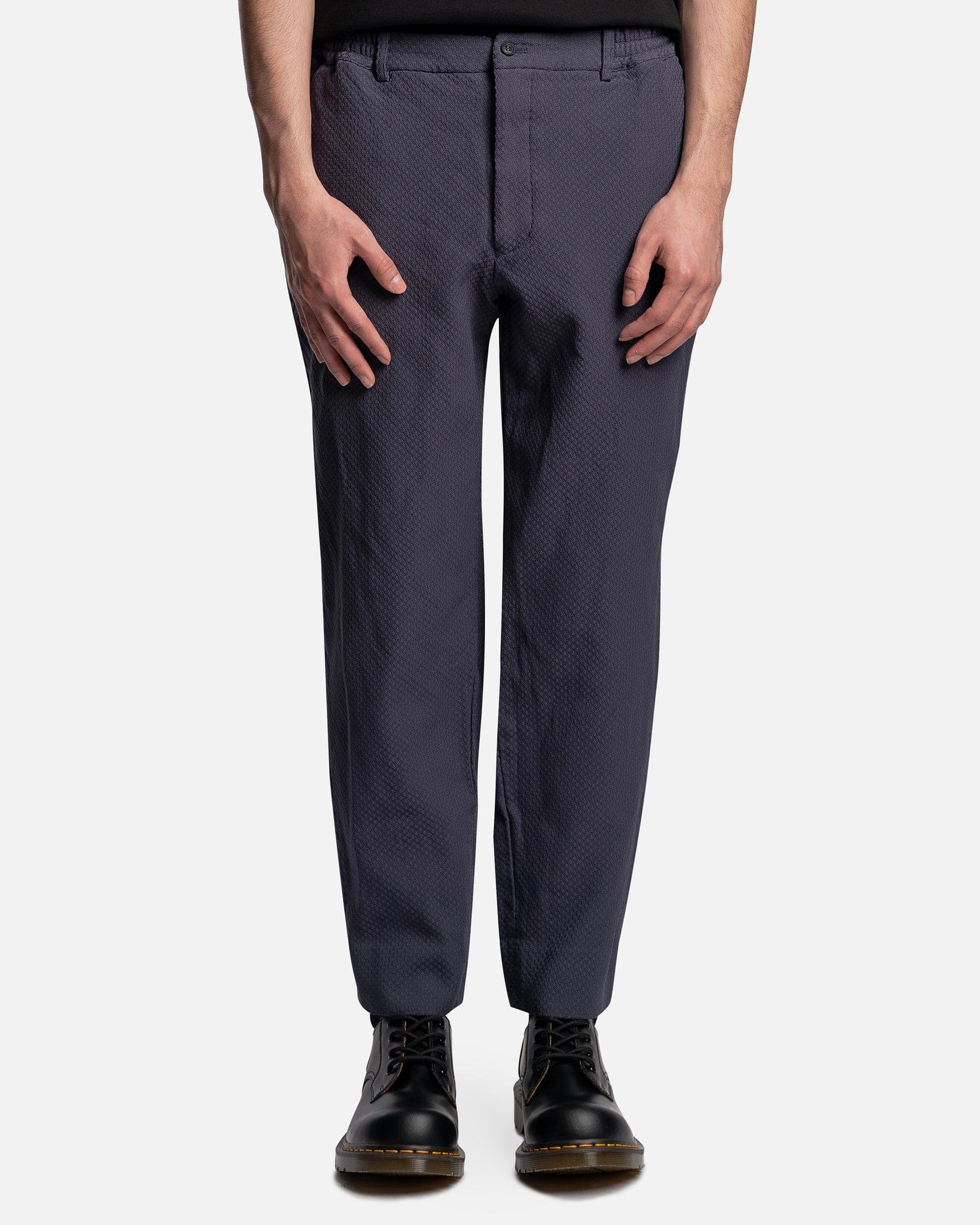 Tapered Leg Trousers in Charcoal Grey
