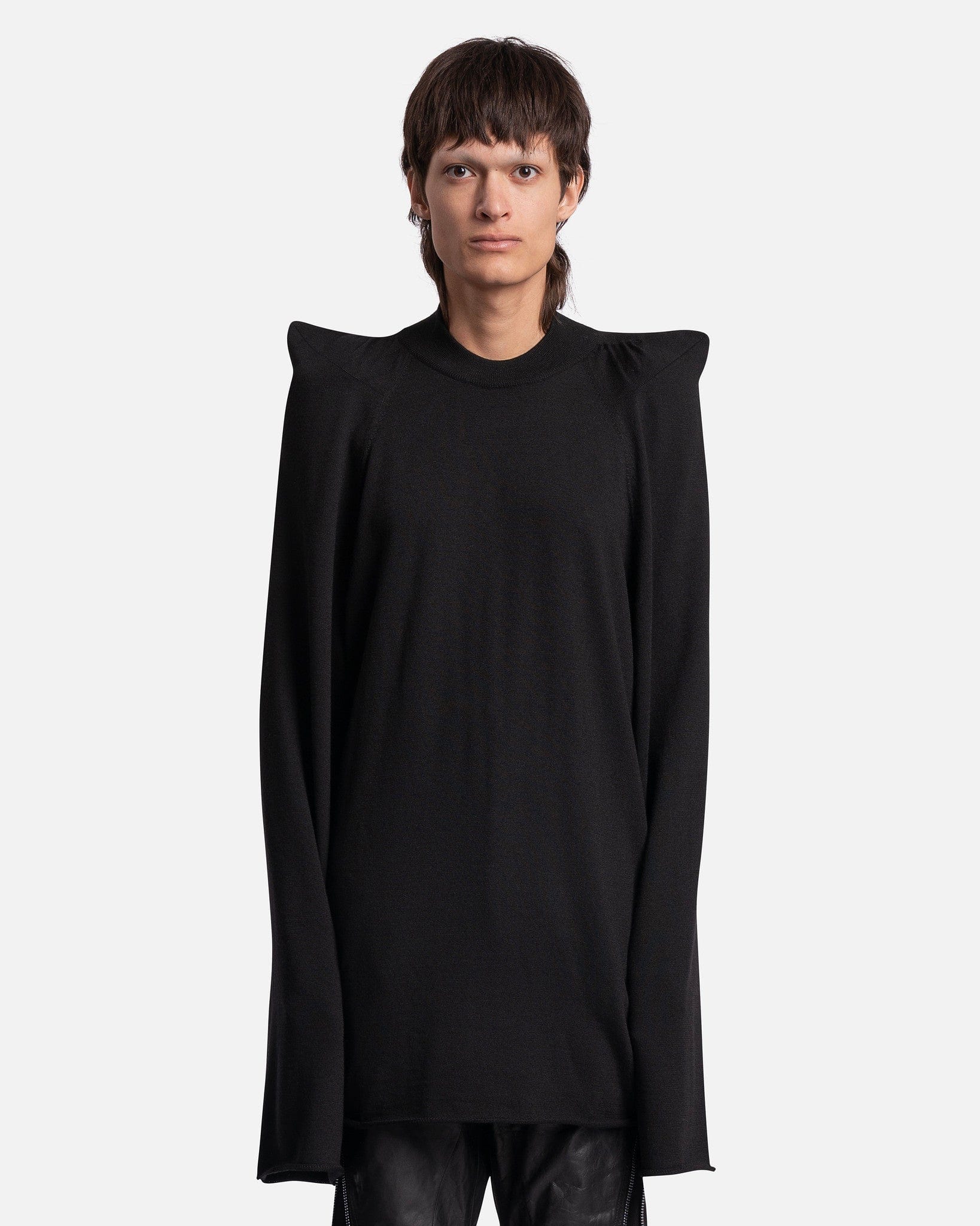 Rick Owens Men's Sweater Tec Sweater in Black