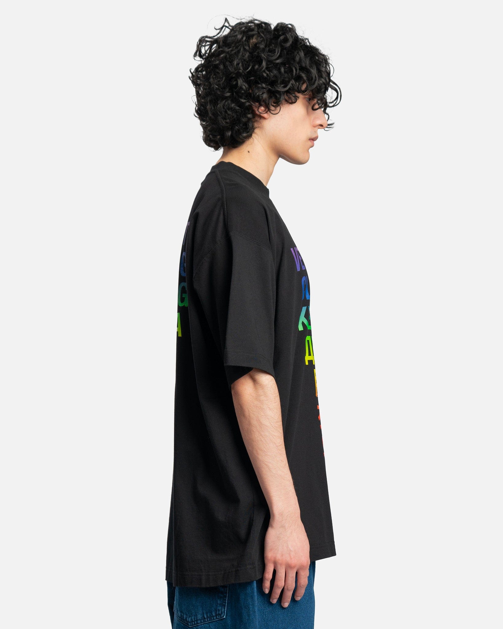 Translation T-Shirt in Black/Rainbow