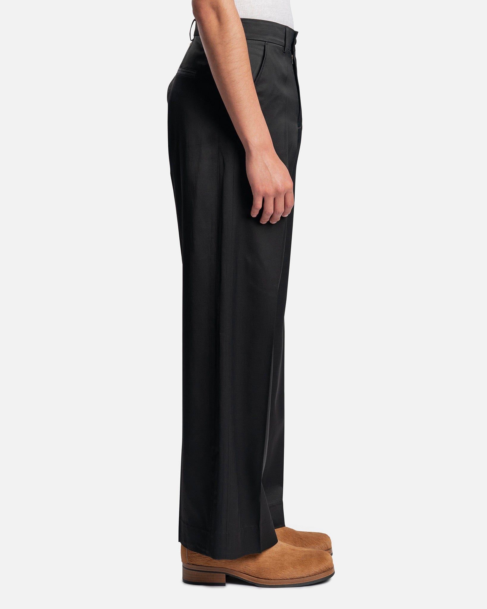 Tuxedo Trouser in Black Emotional Sateen