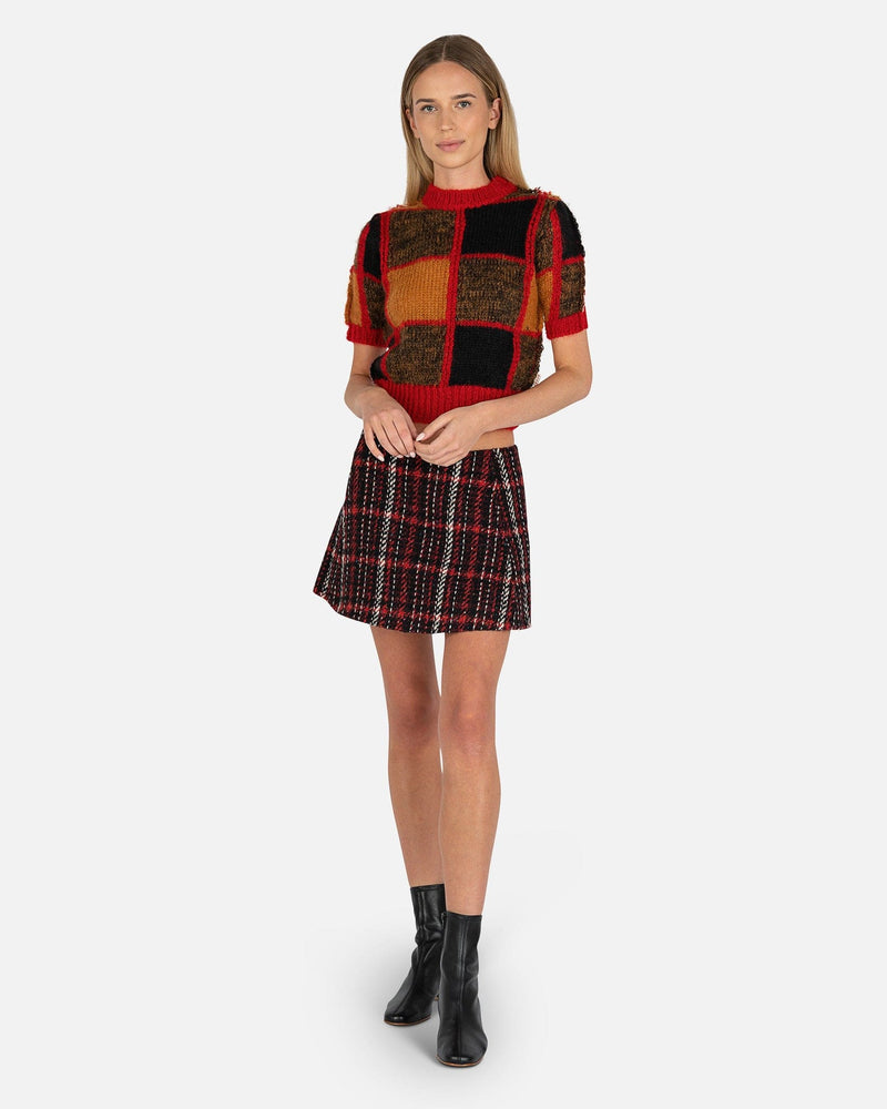 Marni Women Skirts Tweed Mini Skirt in Ruby