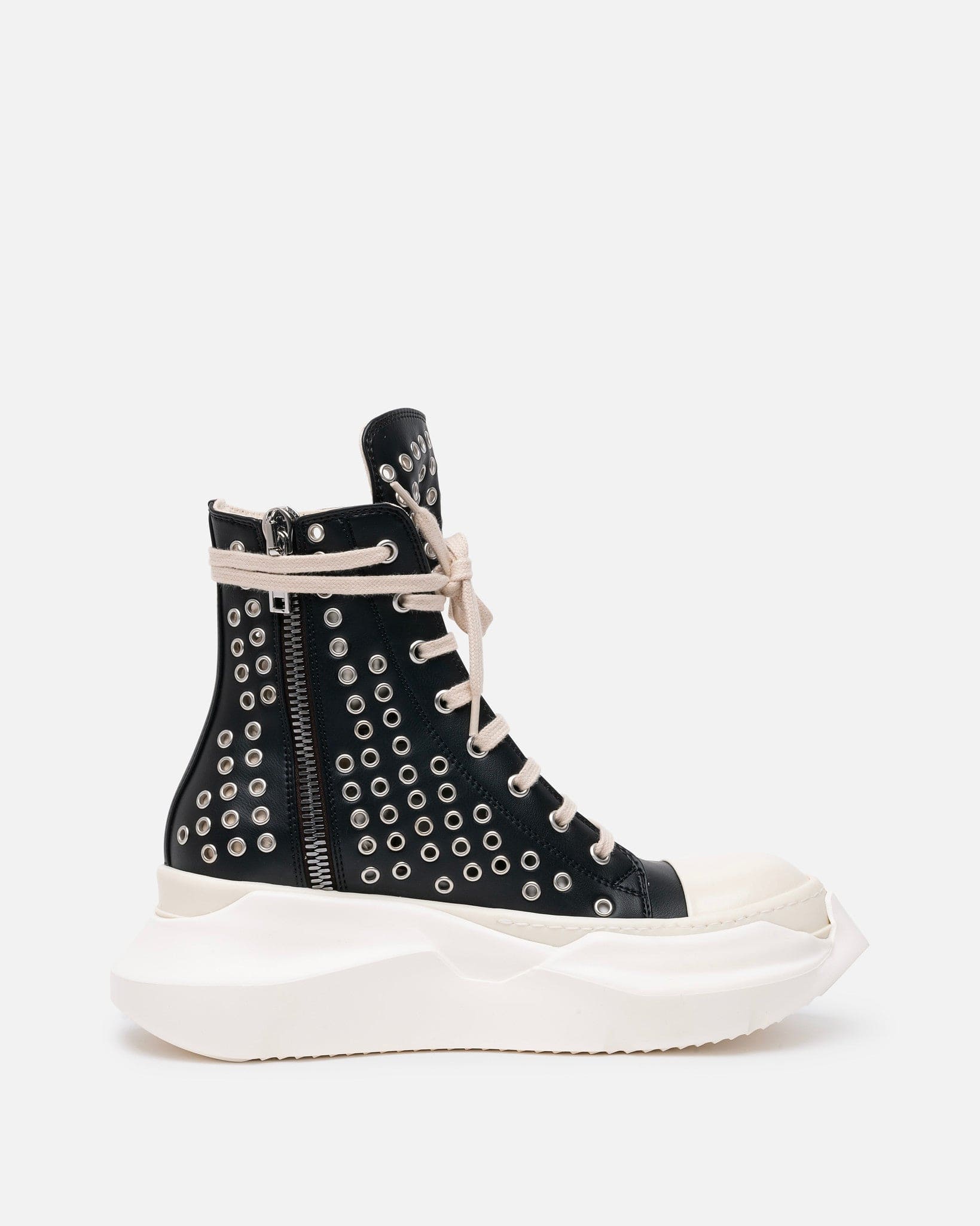 Women's Vegan Leather Abstract Sneaker in Black/Milk