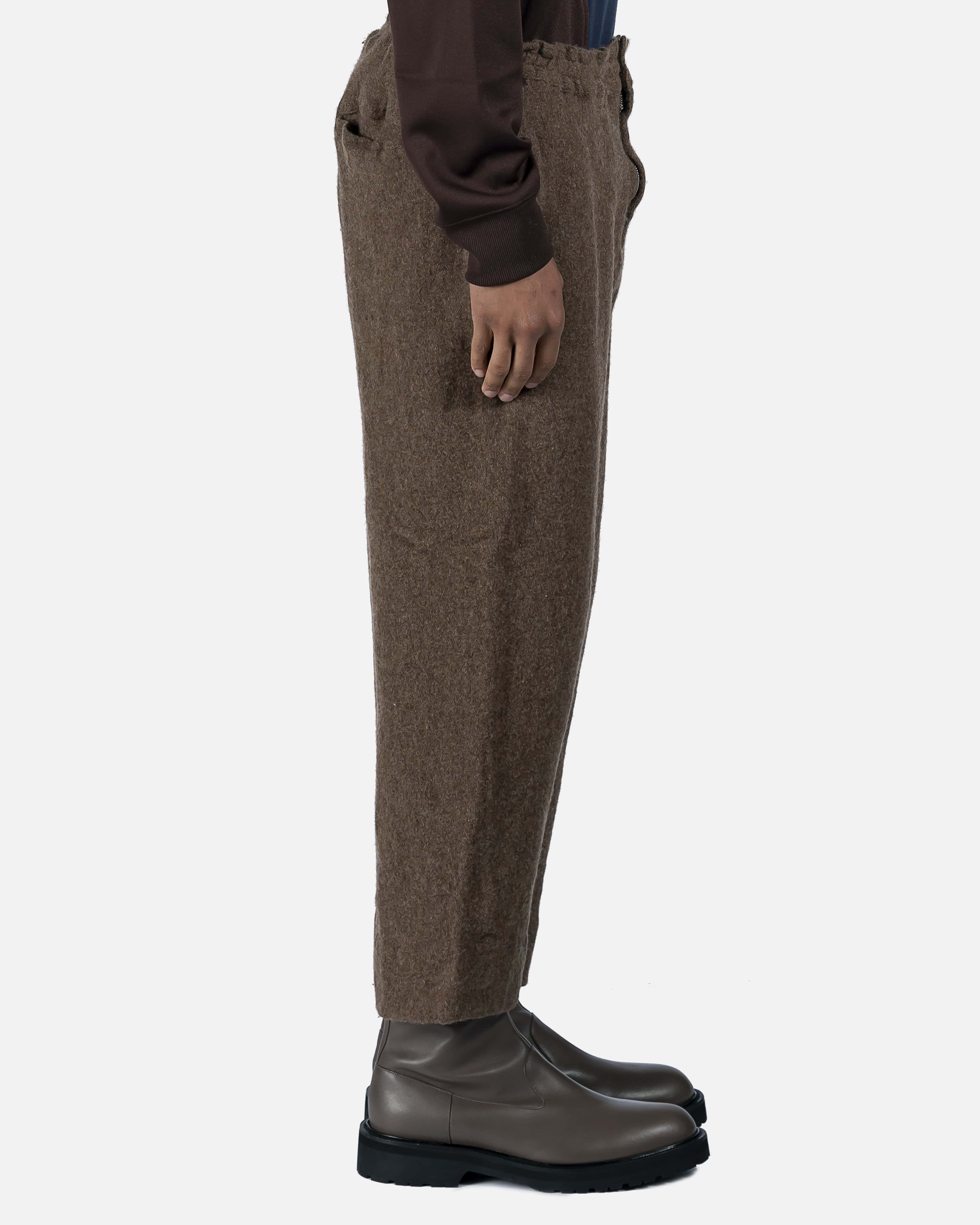 Wool Blend Pleated Pants in Brown – SVRN